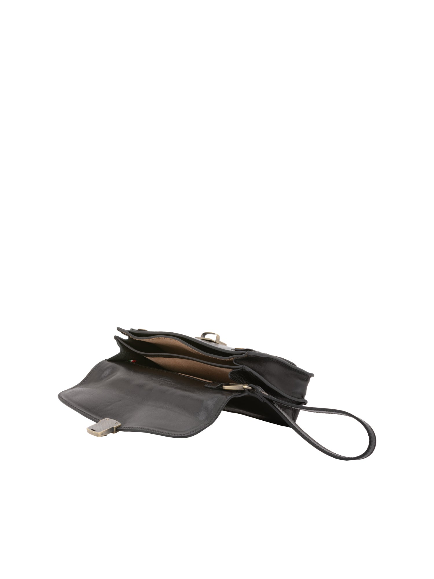 Borsa a mano da uomo in vera pelle 100% pelle 5517-Nero I Fratelli