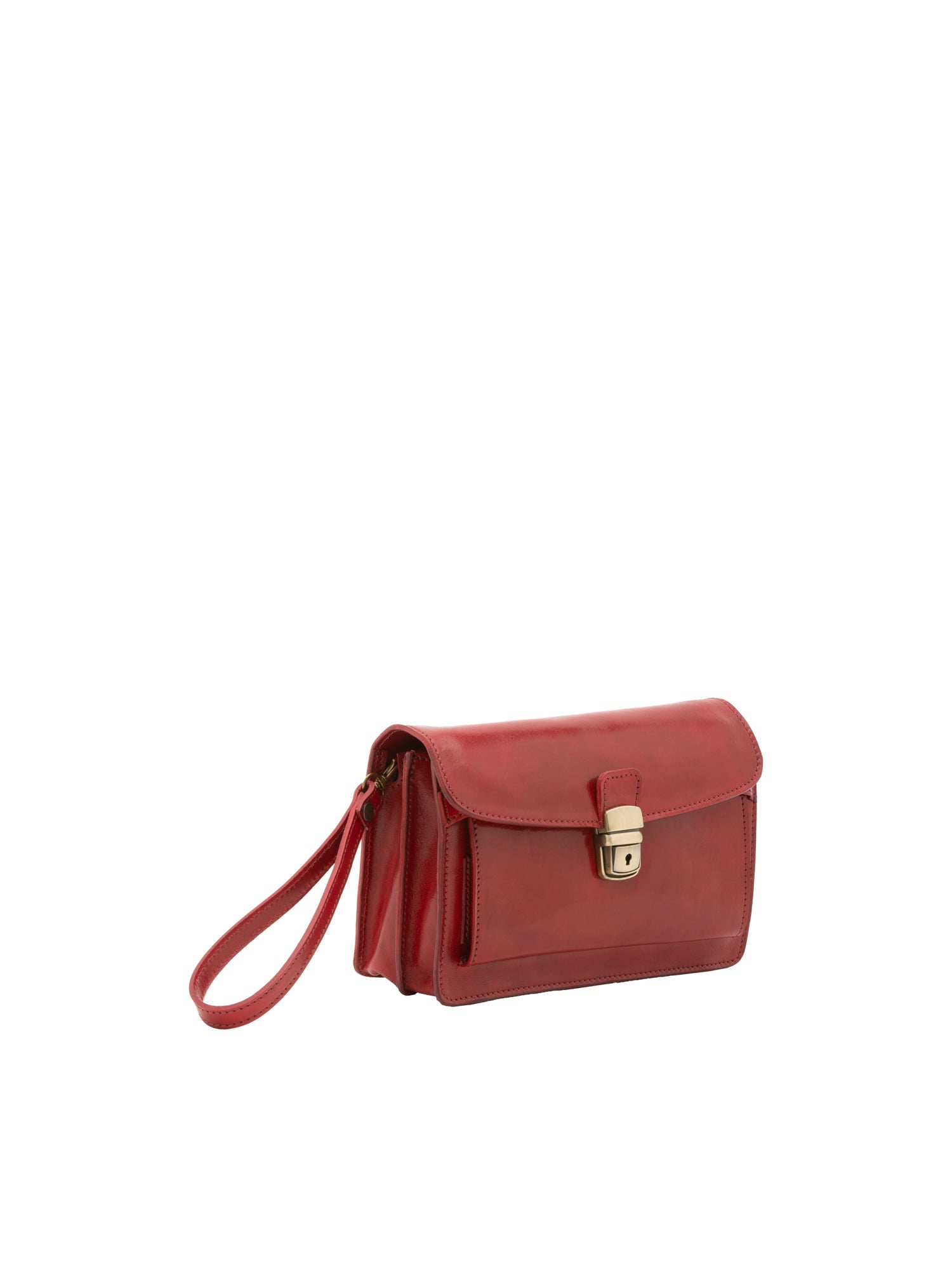 Borsa a mano da uomo in vera pelle 100% pelle 5517-Rosso I Fratelli