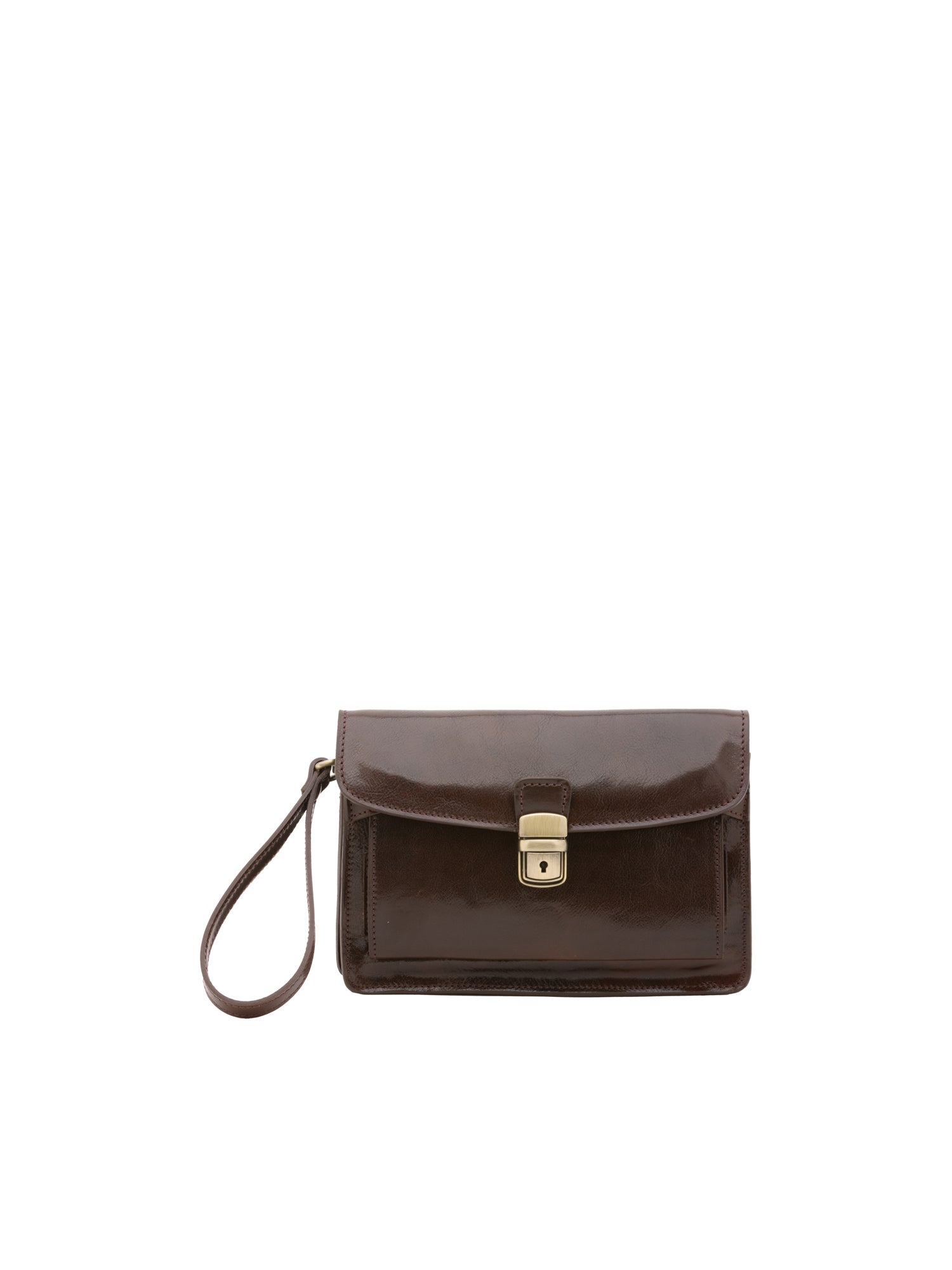 Borsa a mano da uomo in vera pelle 100% pelle 5517-Tmoro I Fratelli