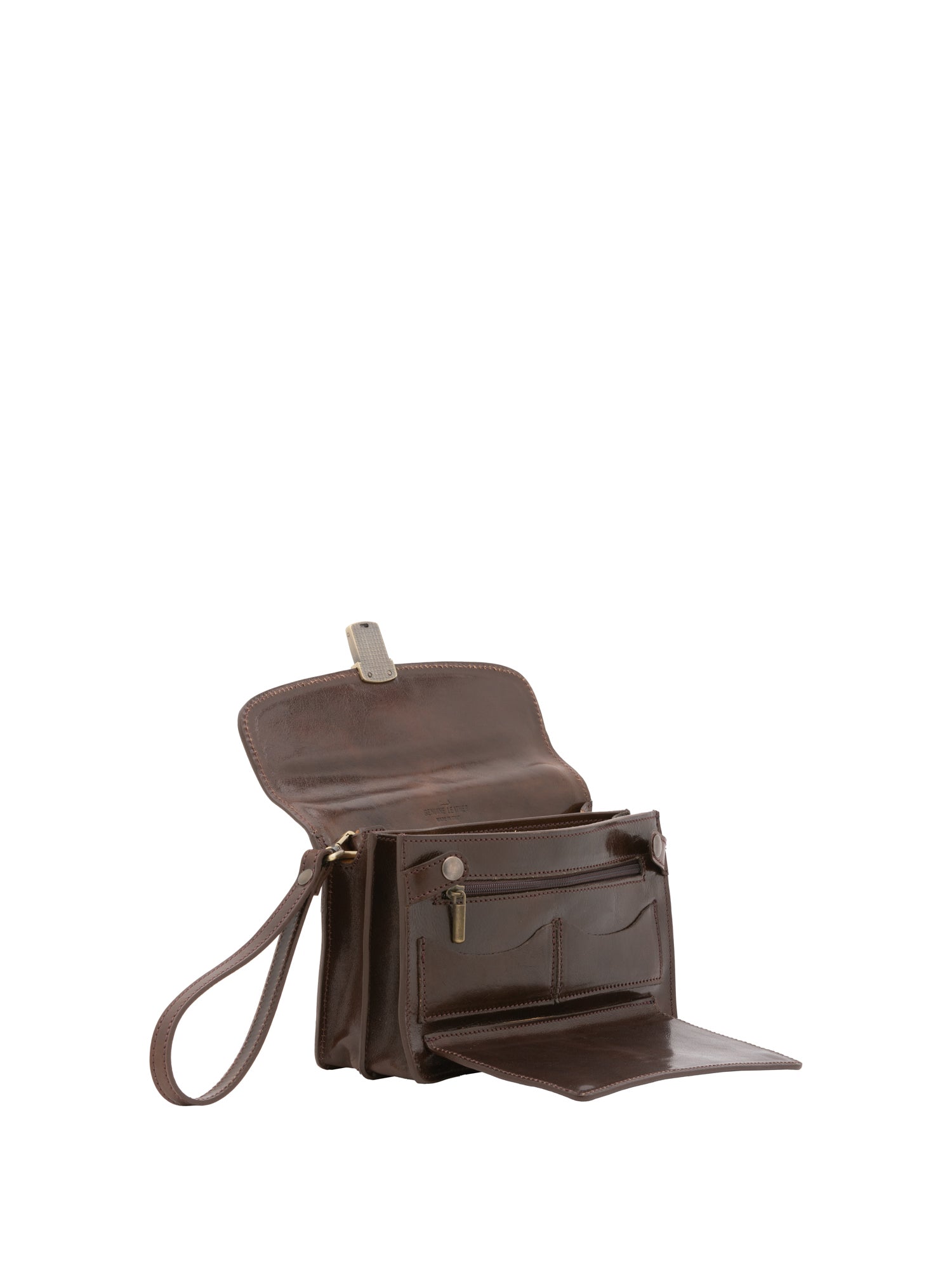 Borsa a mano da uomo in vera pelle 100% pelle 5517-Tmoro I Fratelli