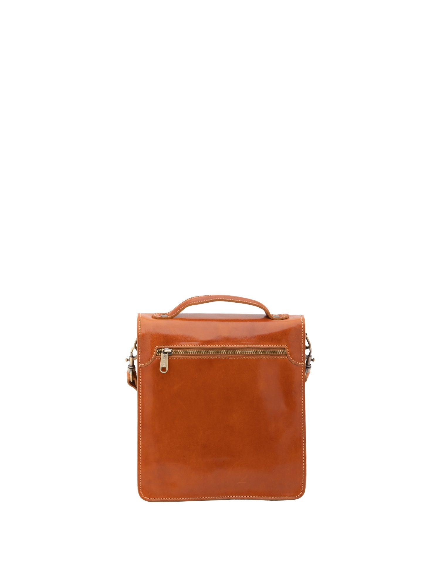 Borsa a tracolla uomo in vera pelle Made in Italy 5518-Cognac I Fratelli