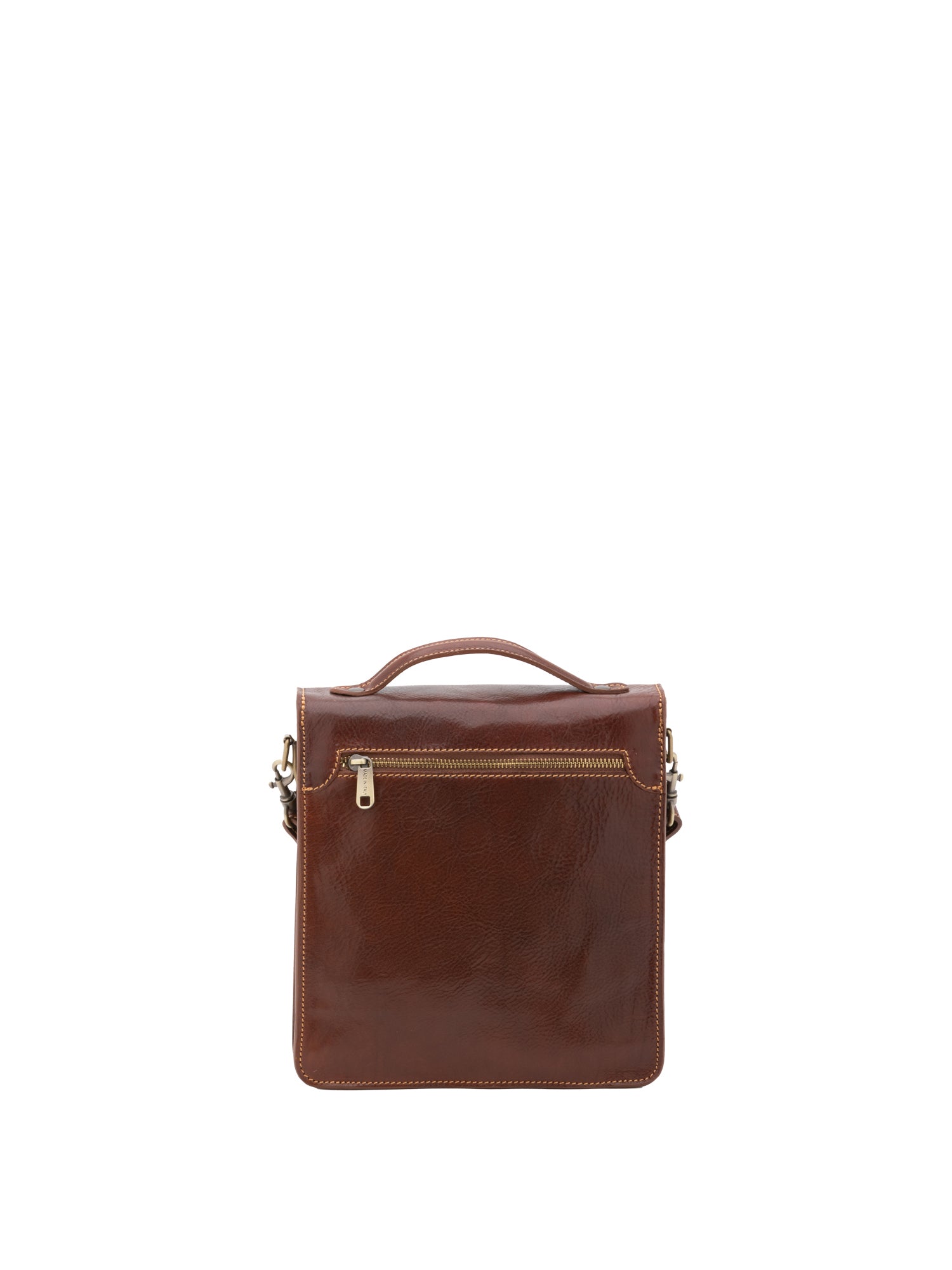 Borsa a tracolla uomo in vera pelle Made in Italy 5518-Marrone I Fratelli