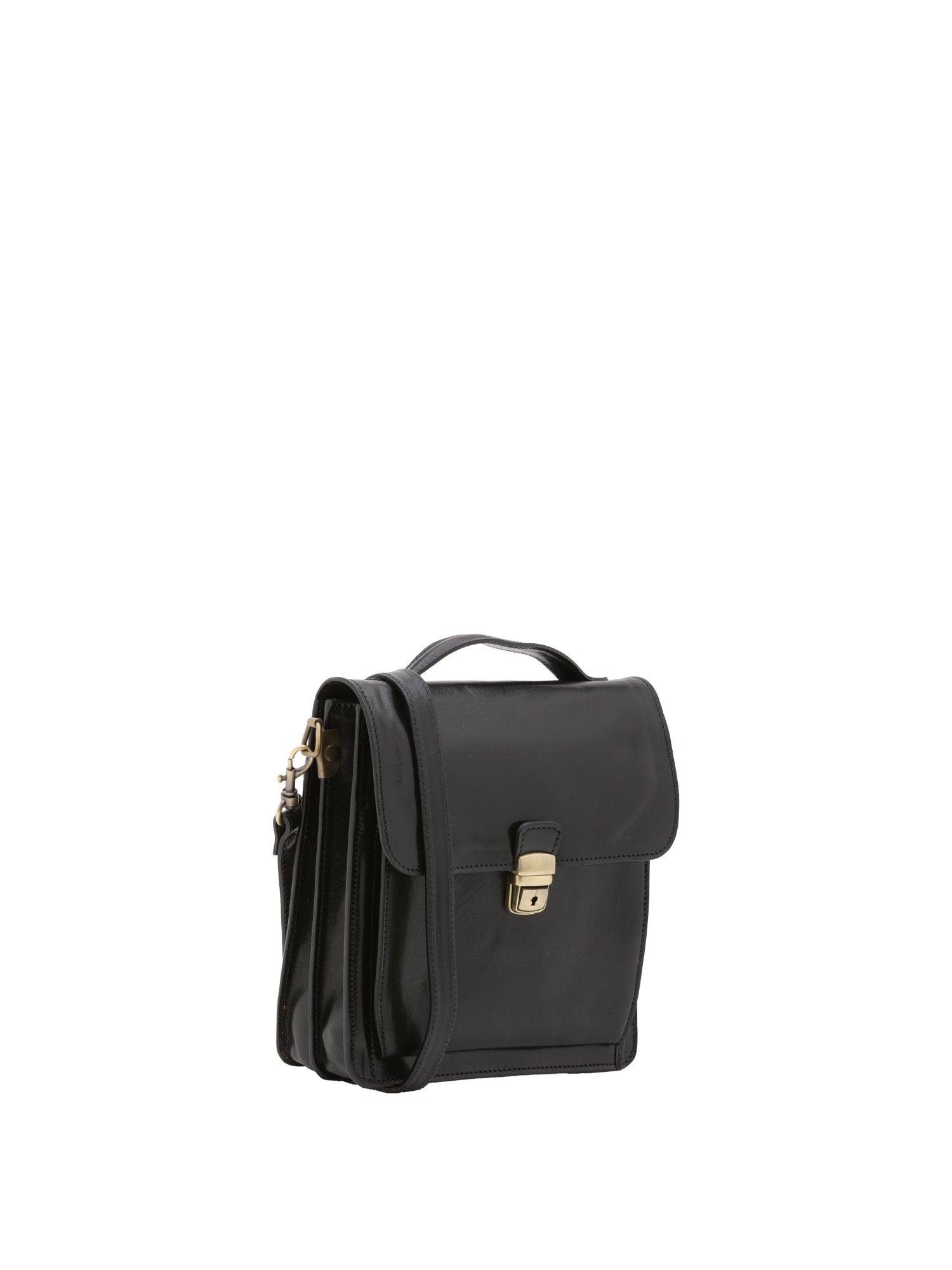 Borsa a tracolla uomo in vera pelle Made in Italy 5518-Nero I Fratelli
