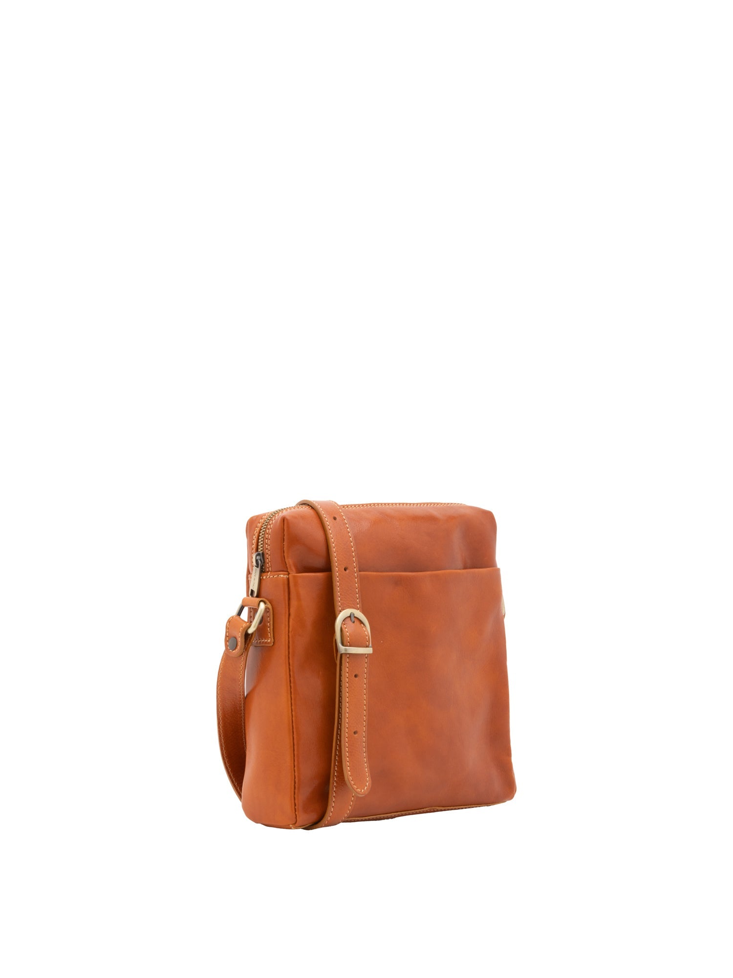Borsa a tracolla uomo in vera pelle Made in Italy 5519-Cognac I Fratelli