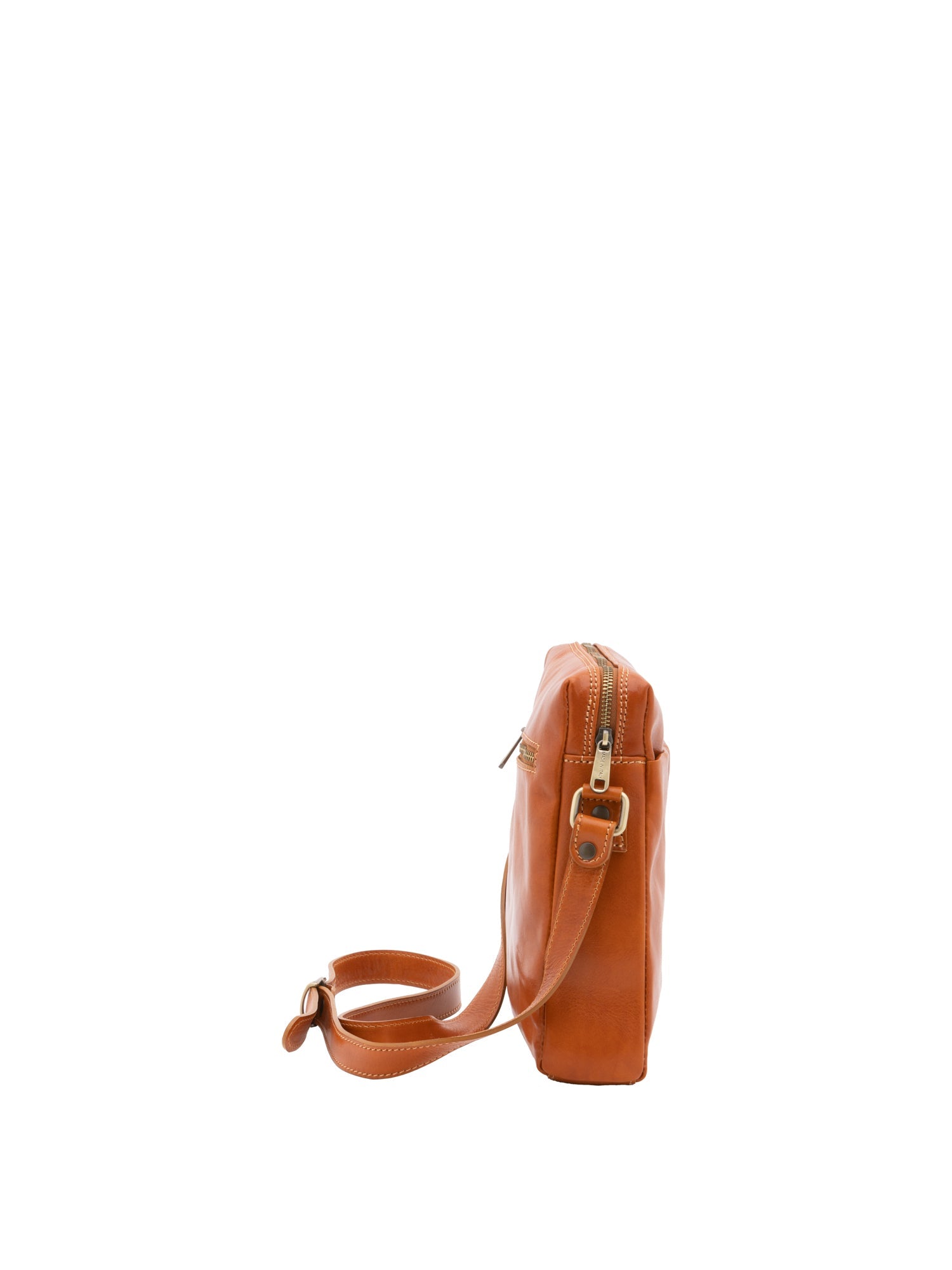 Borsa a tracolla uomo in vera pelle Made in Italy 5519-Cognac I Fratelli
