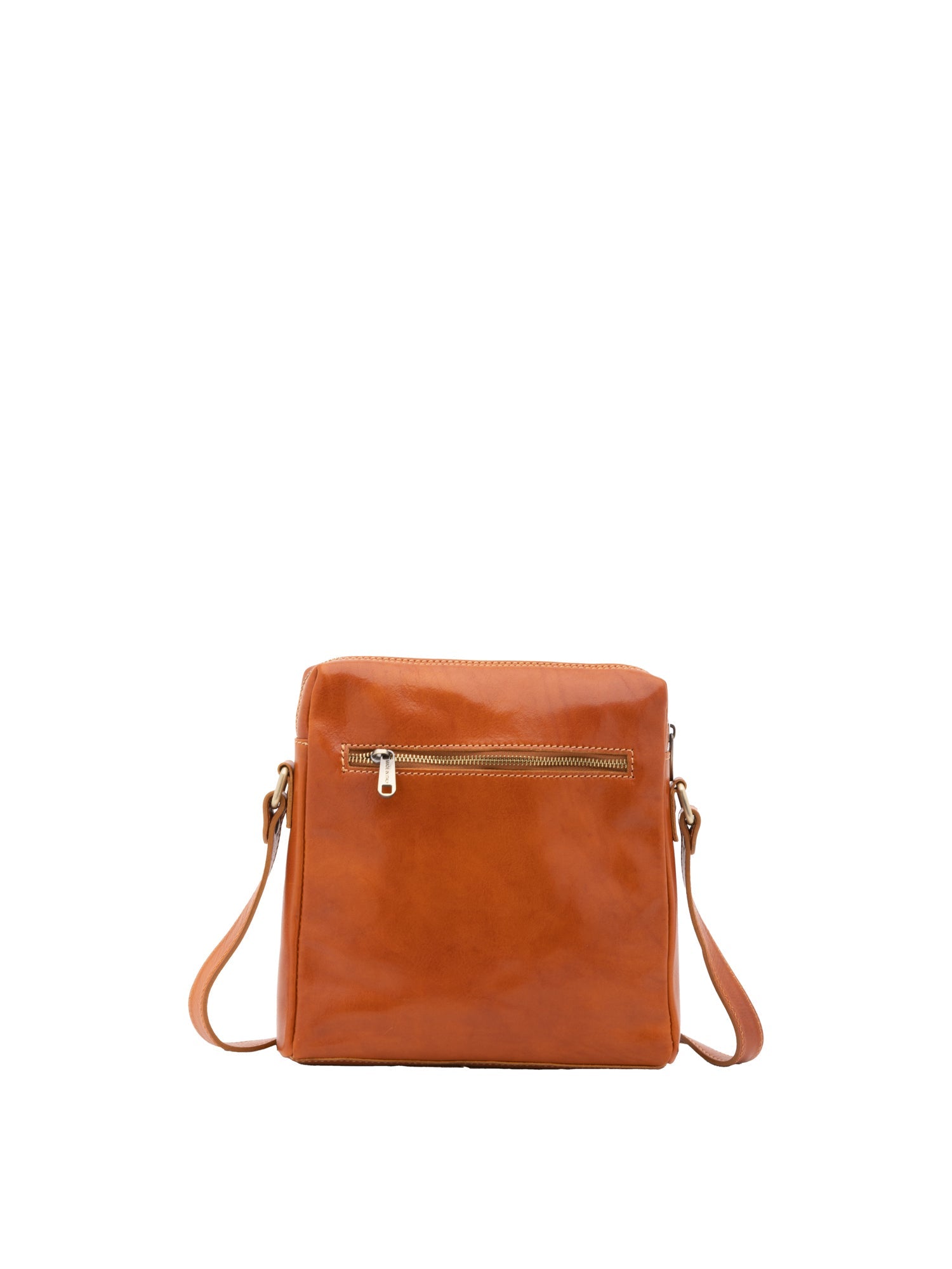 Borsa a tracolla uomo in vera pelle Made in Italy 5519-Cognac I Fratelli