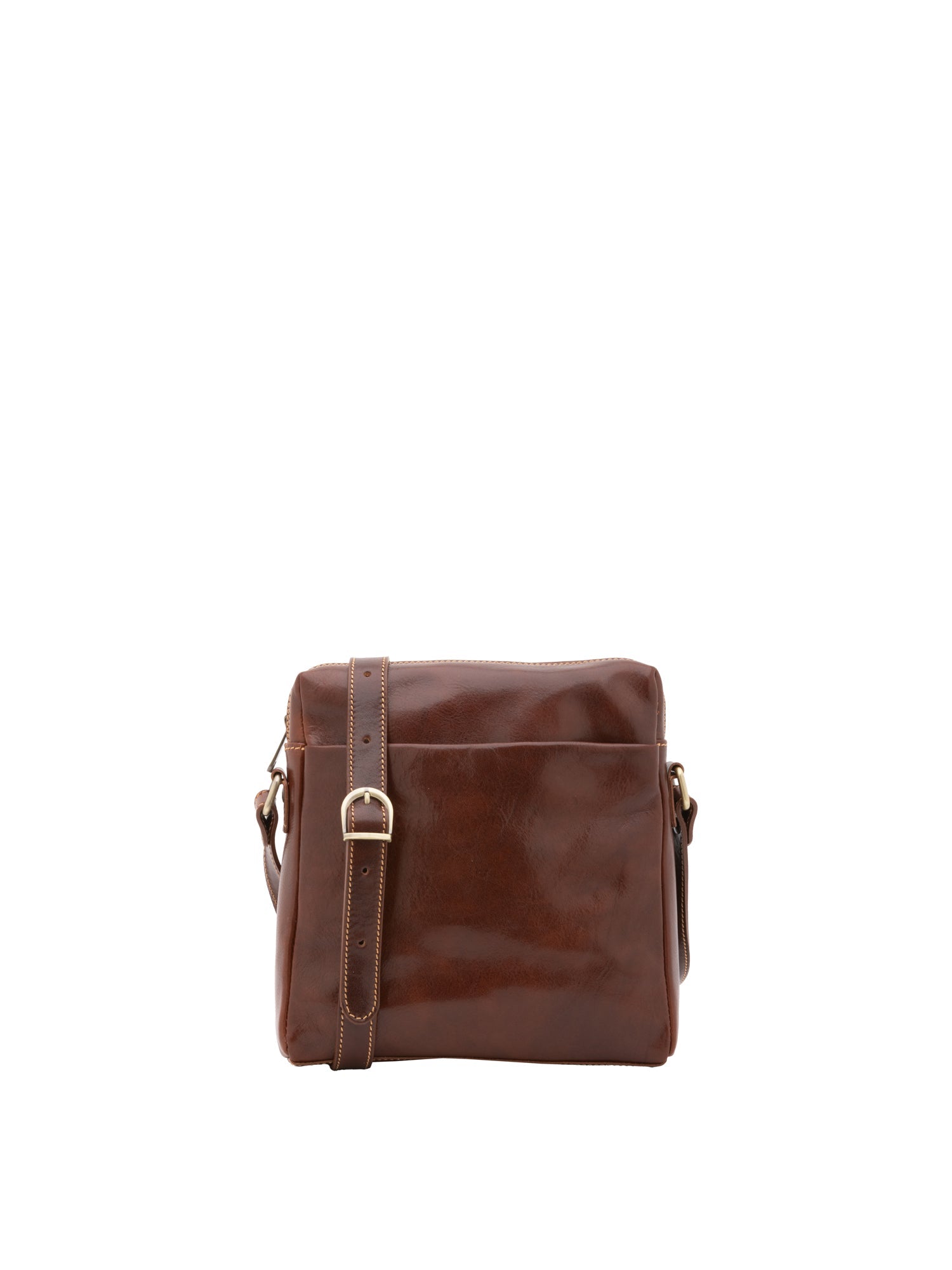 Borsa a tracolla uomo in vera pelle Made in Italy 5519-Marrone I Fratelli