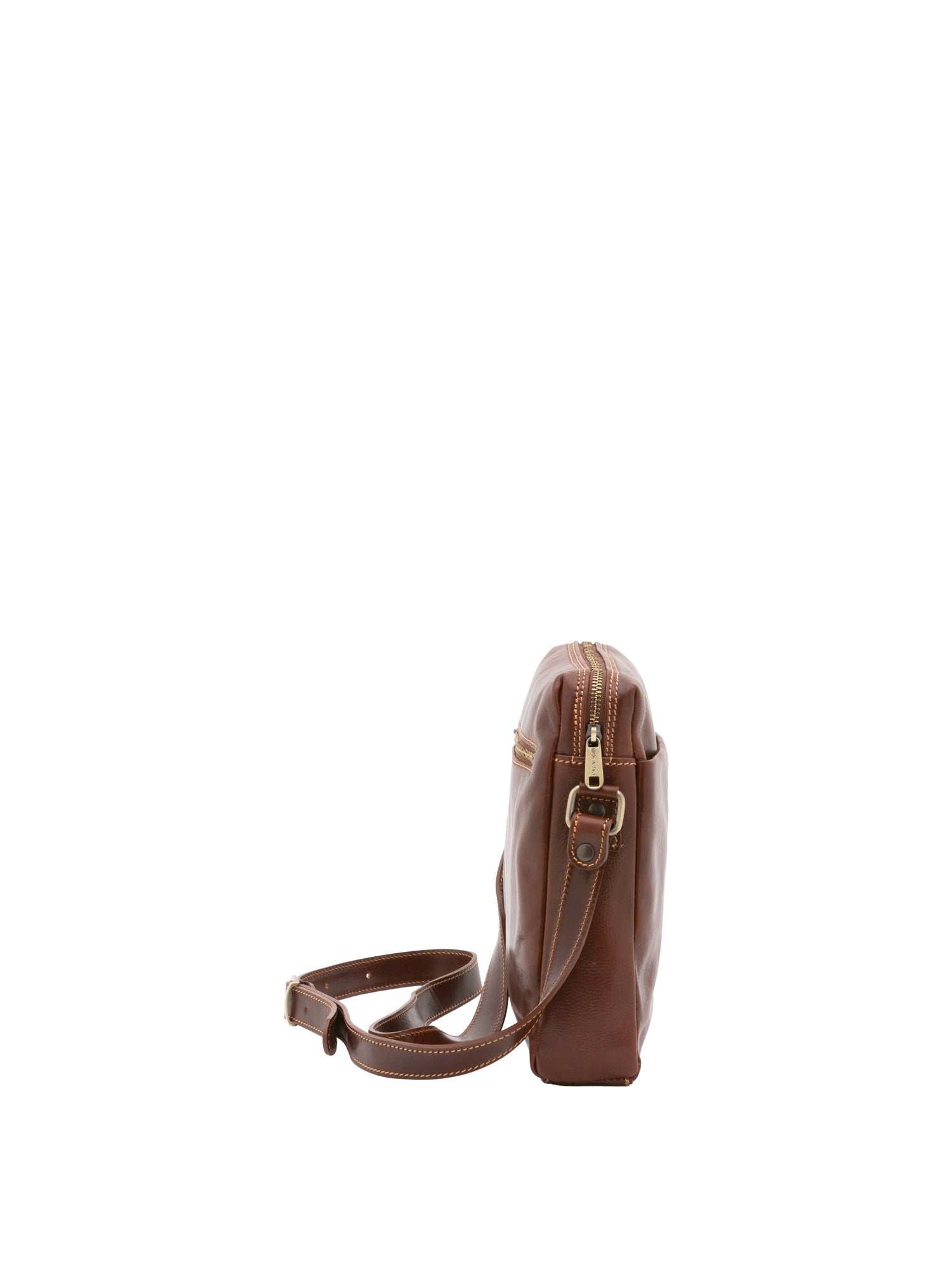 Borsa a tracolla uomo in vera pelle Made in Italy 5519-Marrone I Fratelli