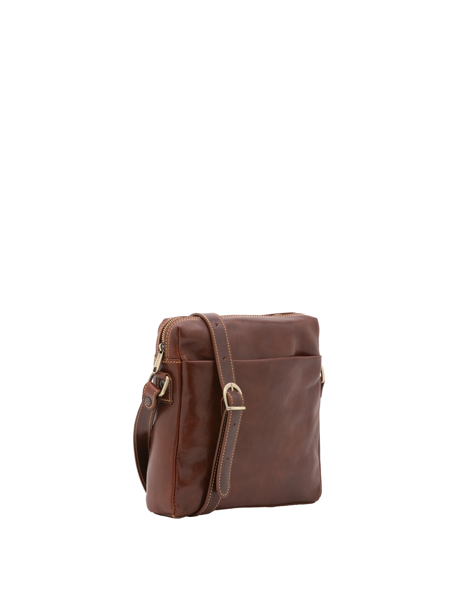 Borsa a tracolla uomo in vera pelle Made in Italy 5519-Marrone I Fratelli