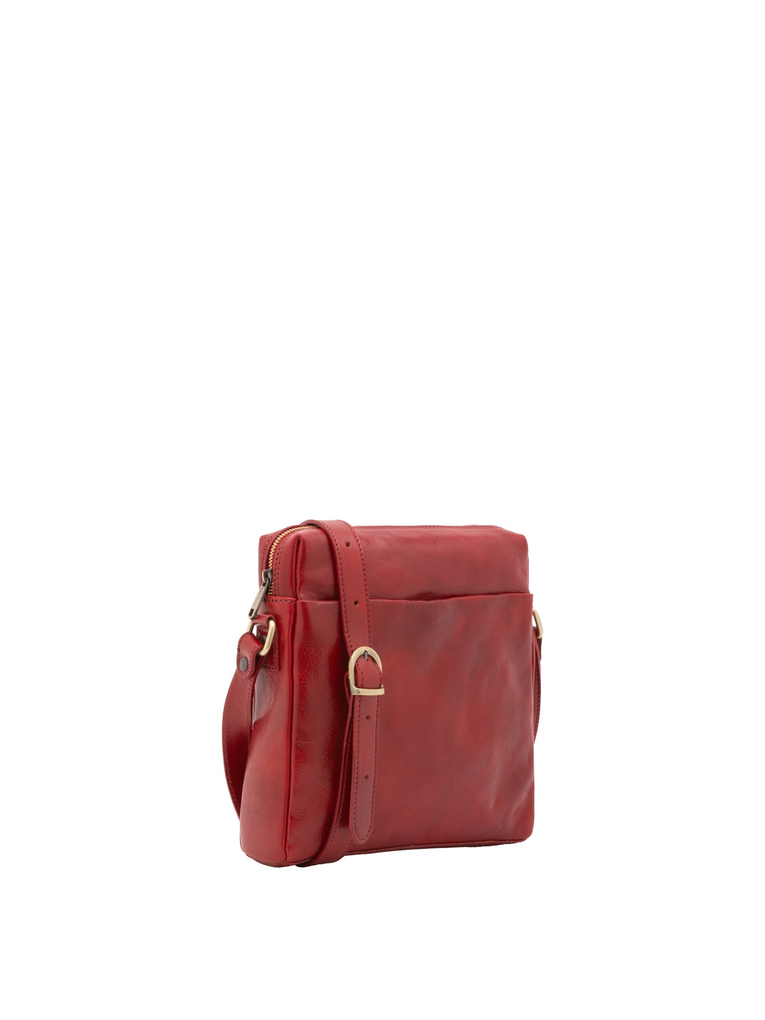 Borsa a tracolla uomo in vera pelle Made in Italy 5519-Rosso I Fratelli