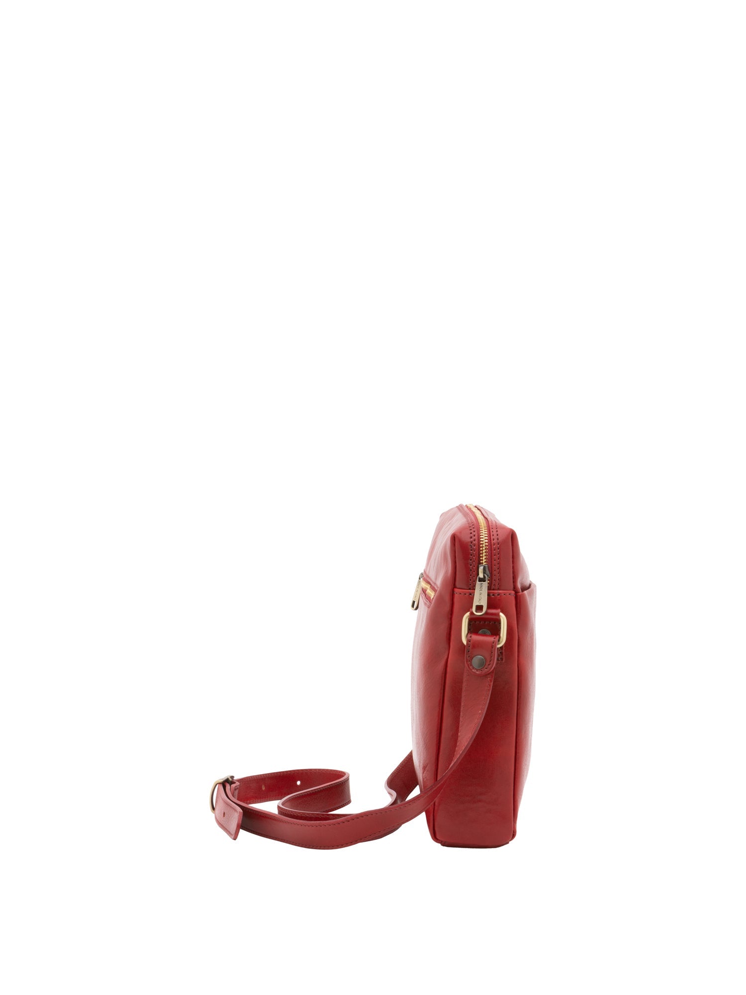Borsa a tracolla uomo in vera pelle Made in Italy 5519-Rosso I Fratelli