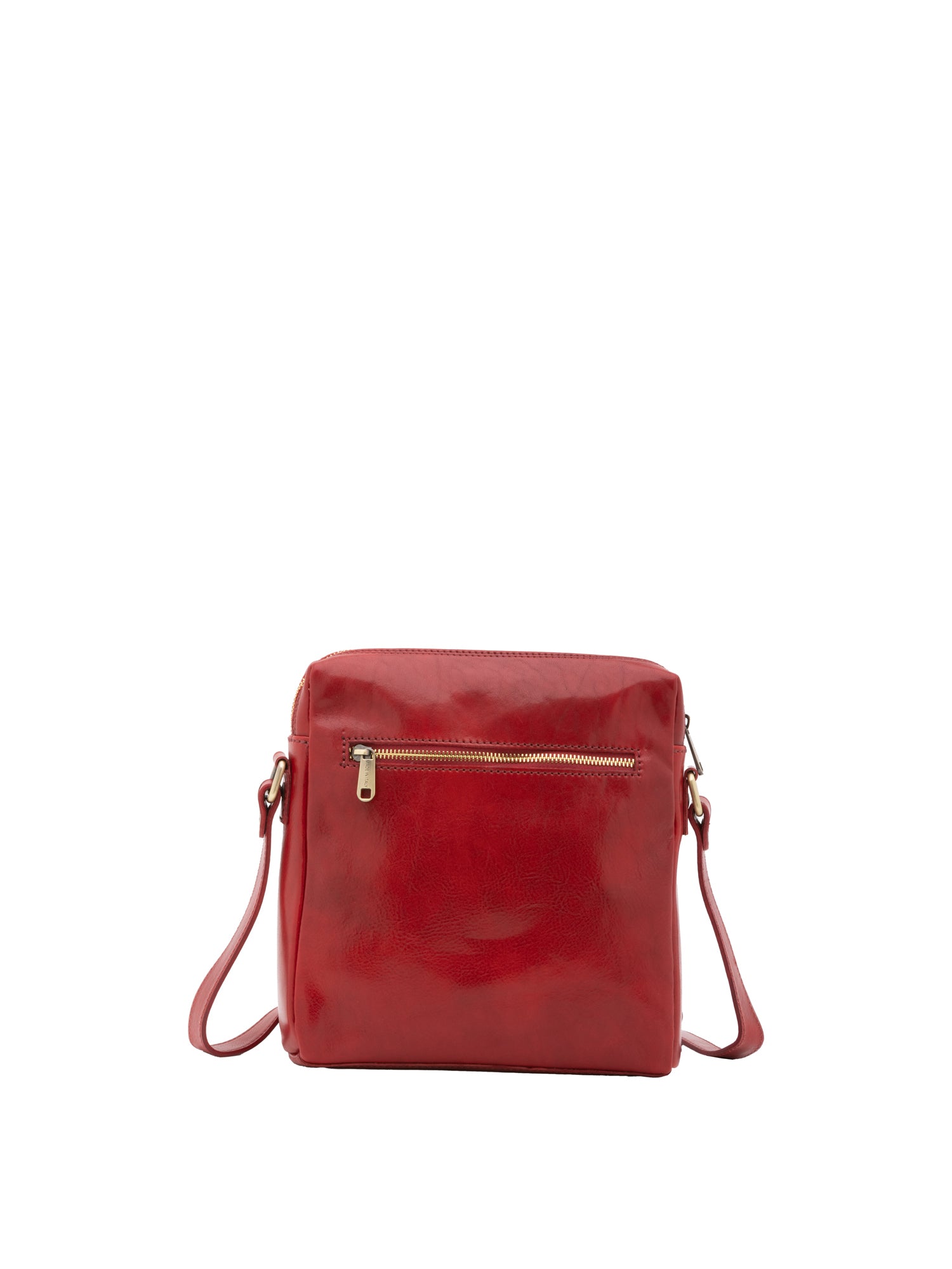 Borsa a tracolla uomo in vera pelle Made in Italy 5519-Rosso I Fratelli