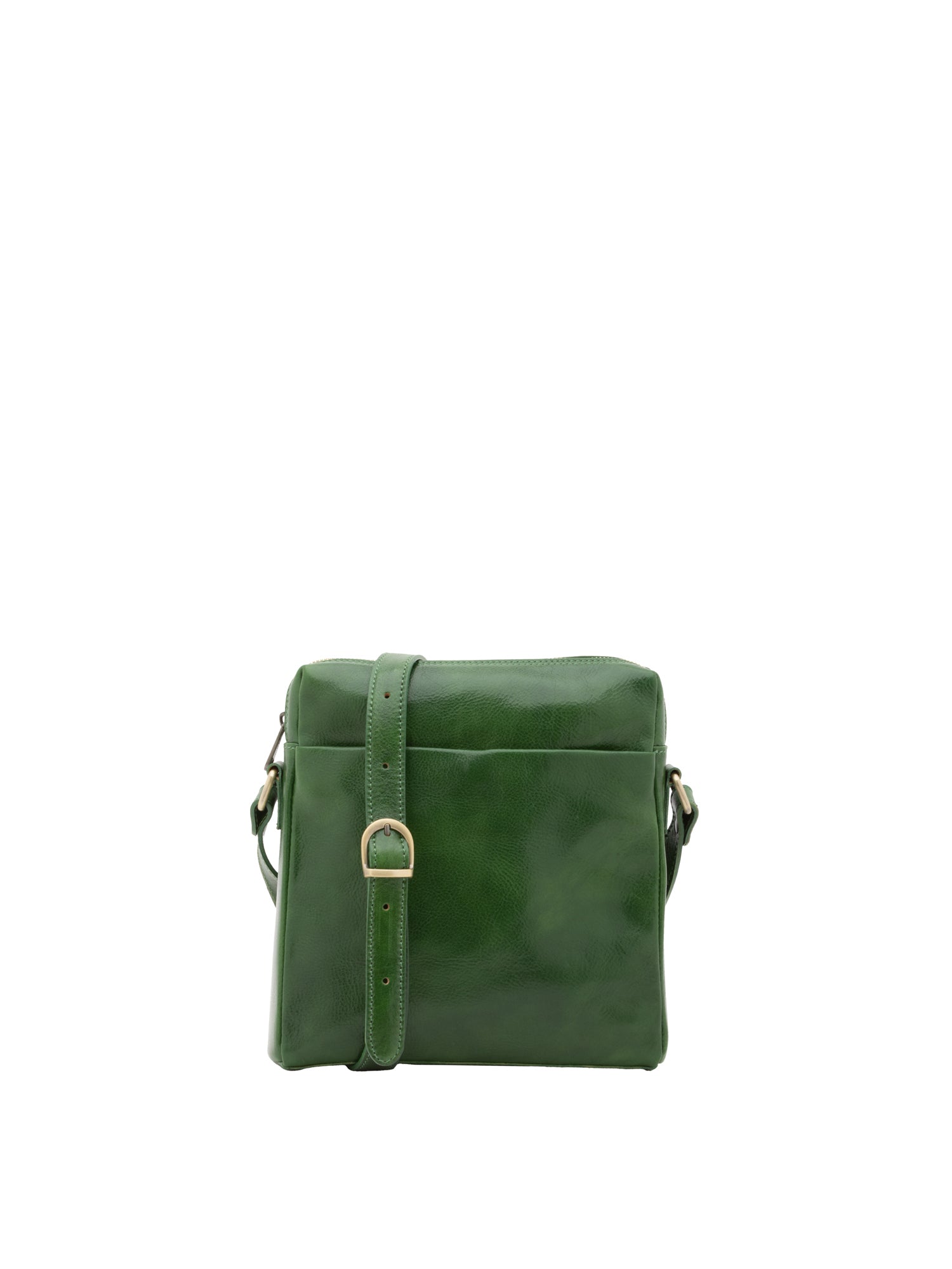 Borsa a tracolla uomo in vera pelle Made in Italy 5519-Verde I Fratelli