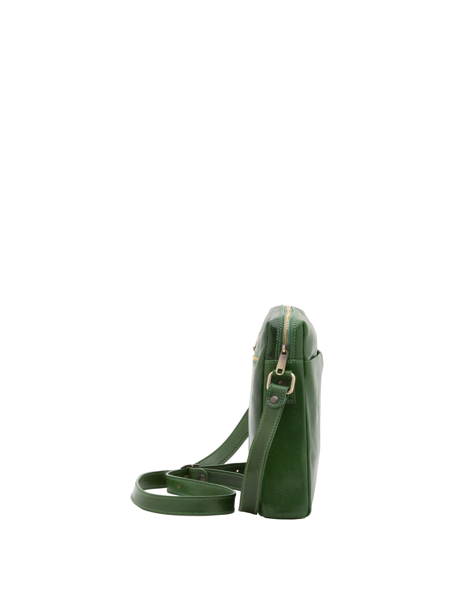 Borsa a tracolla uomo in vera pelle Made in Italy 5519-Verde I Fratelli