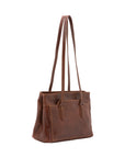Borsa a spalla da donna Vera pelle 5520-Marrone I Fratelli