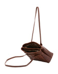 Borsa a spalla da donna Vera pelle 5520-Marrone I Fratelli