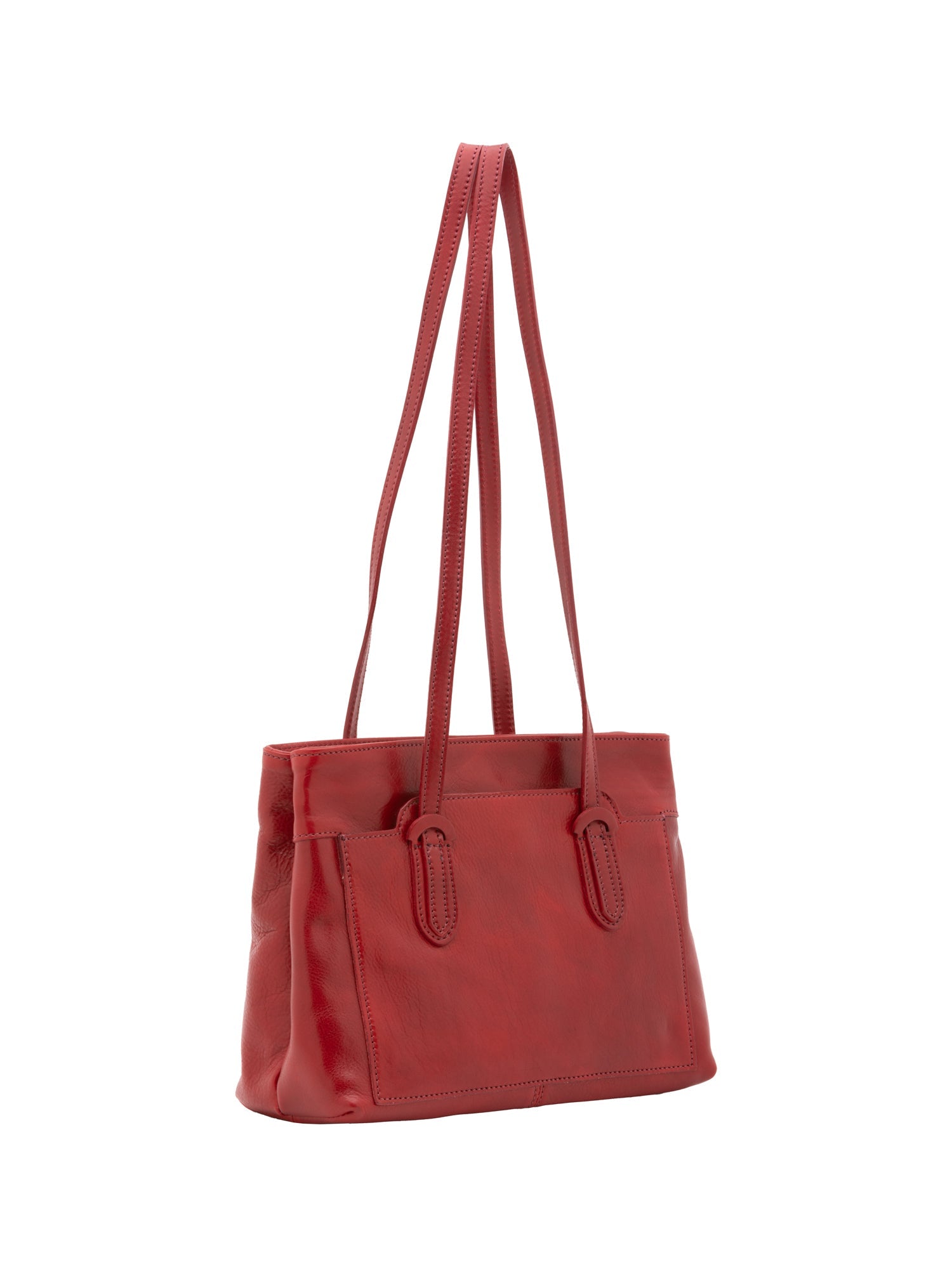 Borsa a spalla da donna Vera pelle 5520-Rosso I Fratelli
