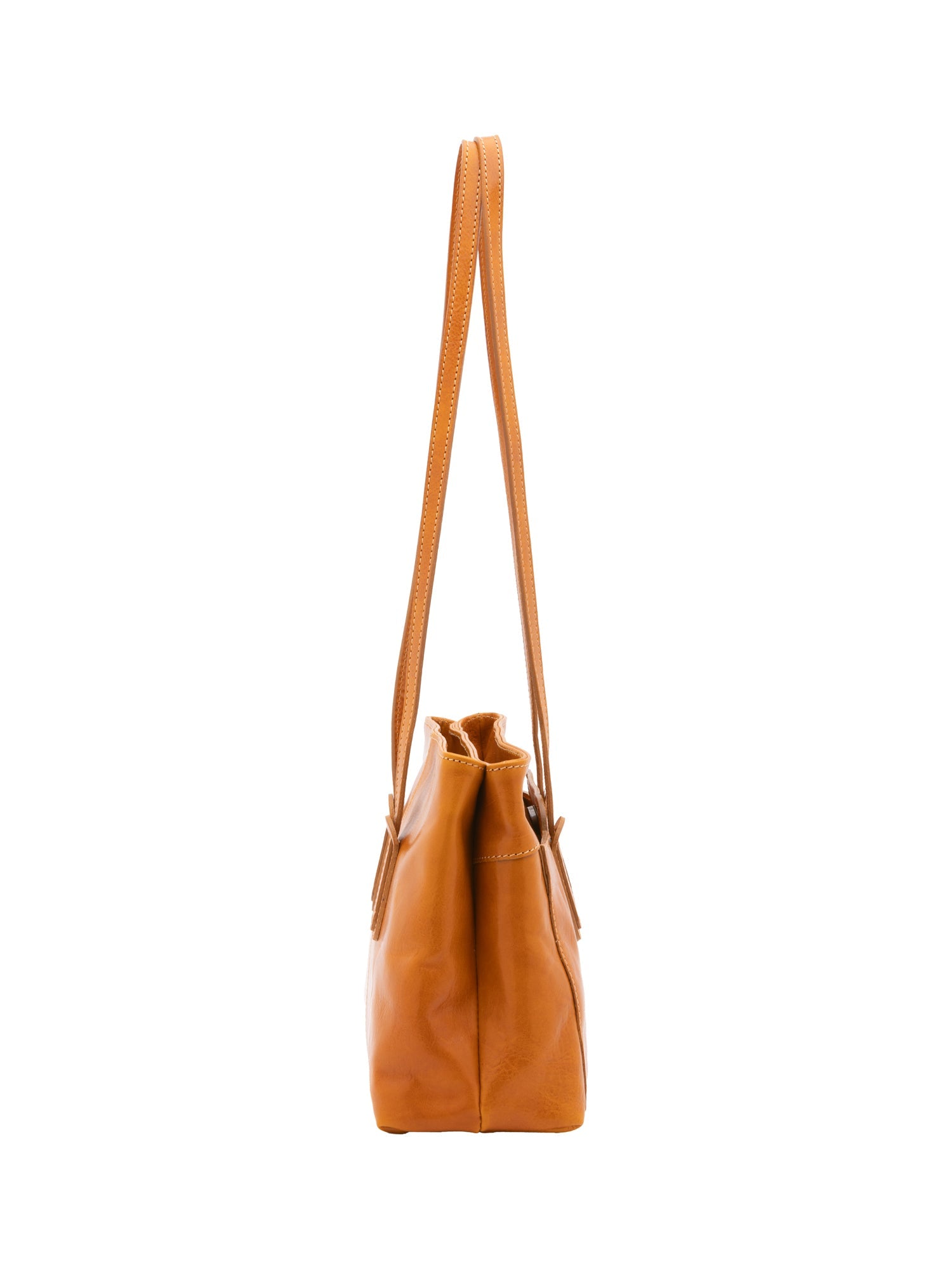 Borsa a spalla da donna Vera pelle 5520-Senape I Fratelli