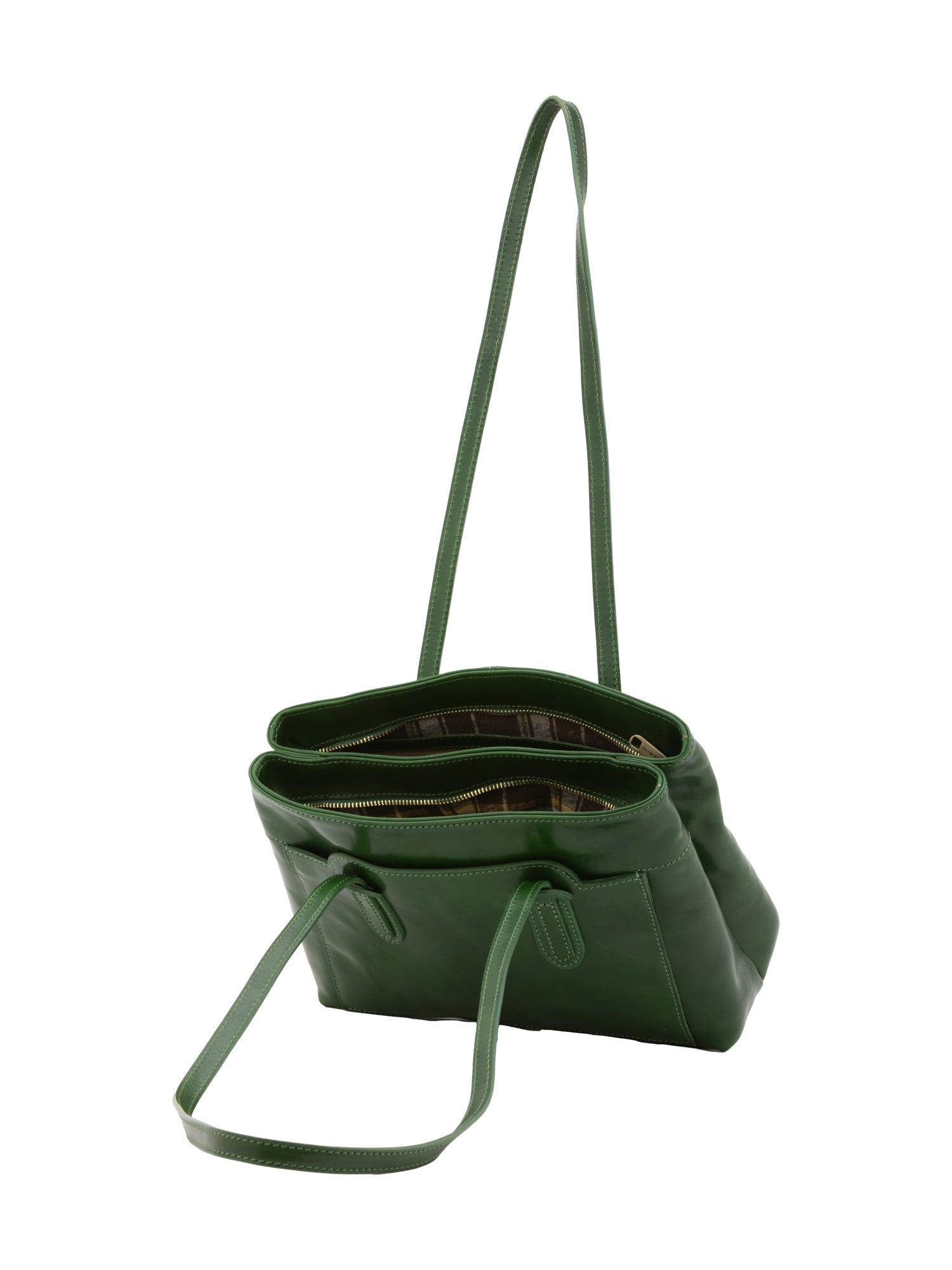 Borsa a spalla da donna Vera pelle 5520-Verde I Fratelli