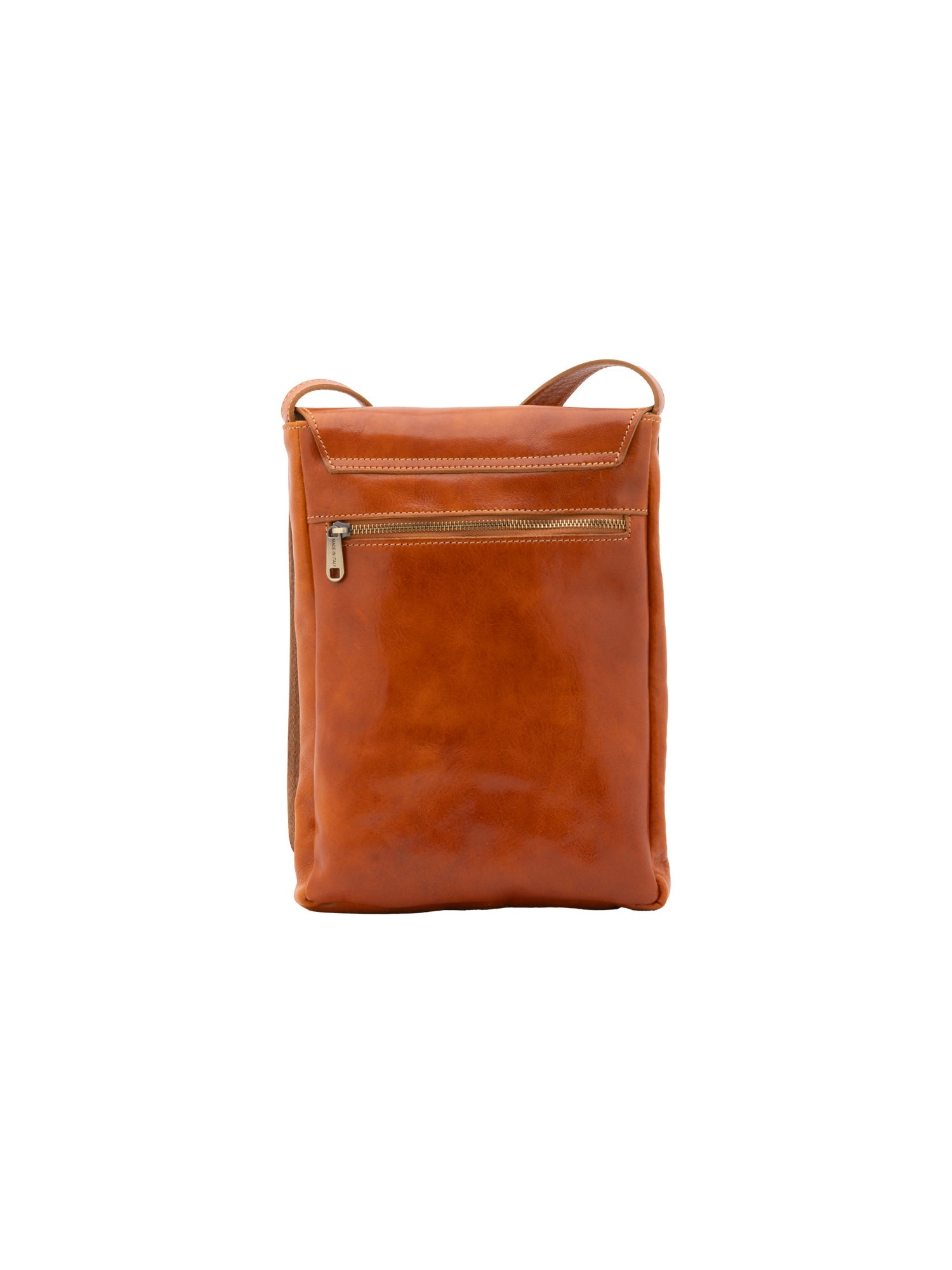 Borsa a tracolla uomo in vera pelle Made in Italy 5526-Cognac I Fratelli