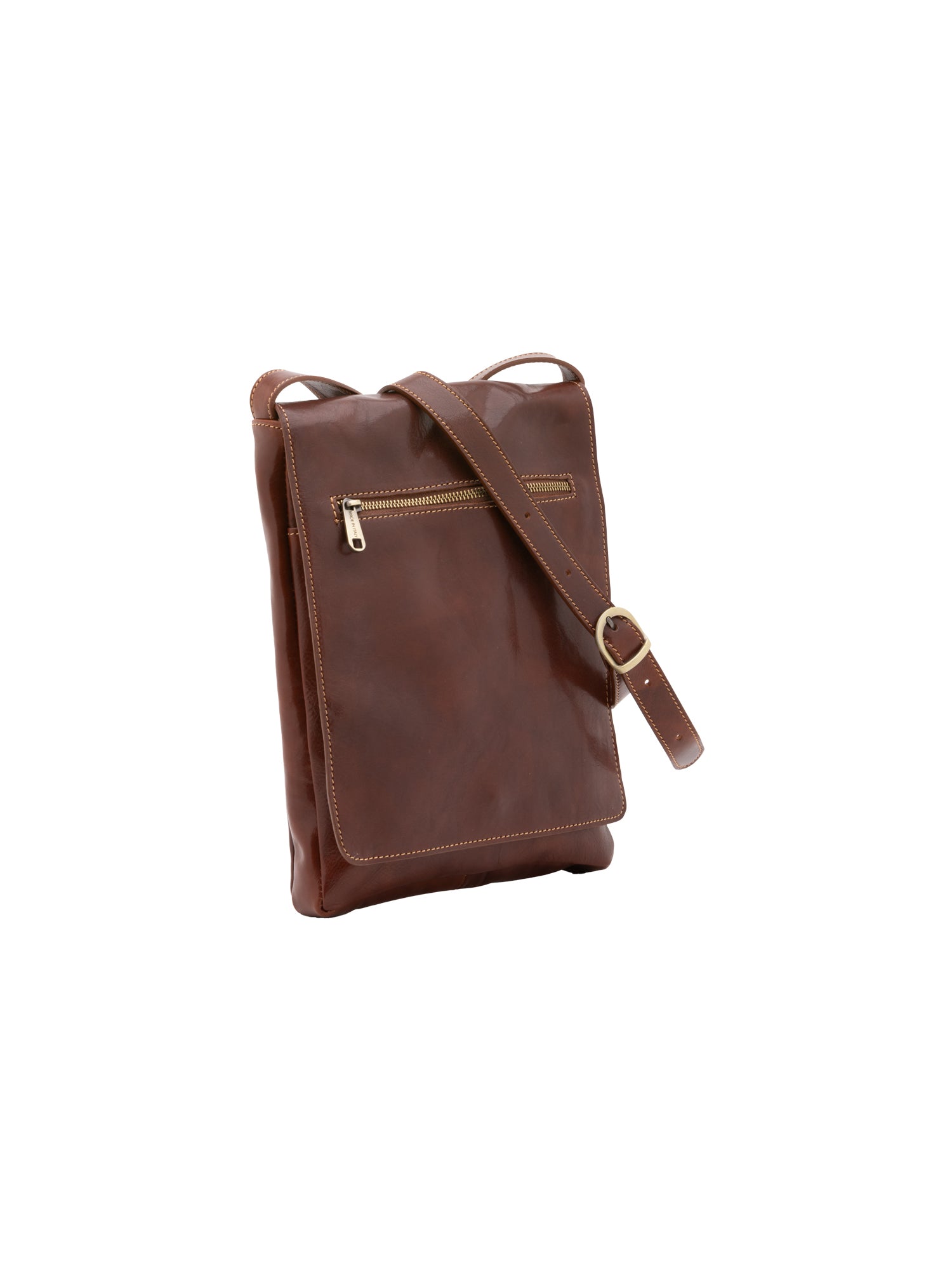 Borsa a tracolla uomo in vera pelle Made in Italy 5526-Marrone I Fratelli