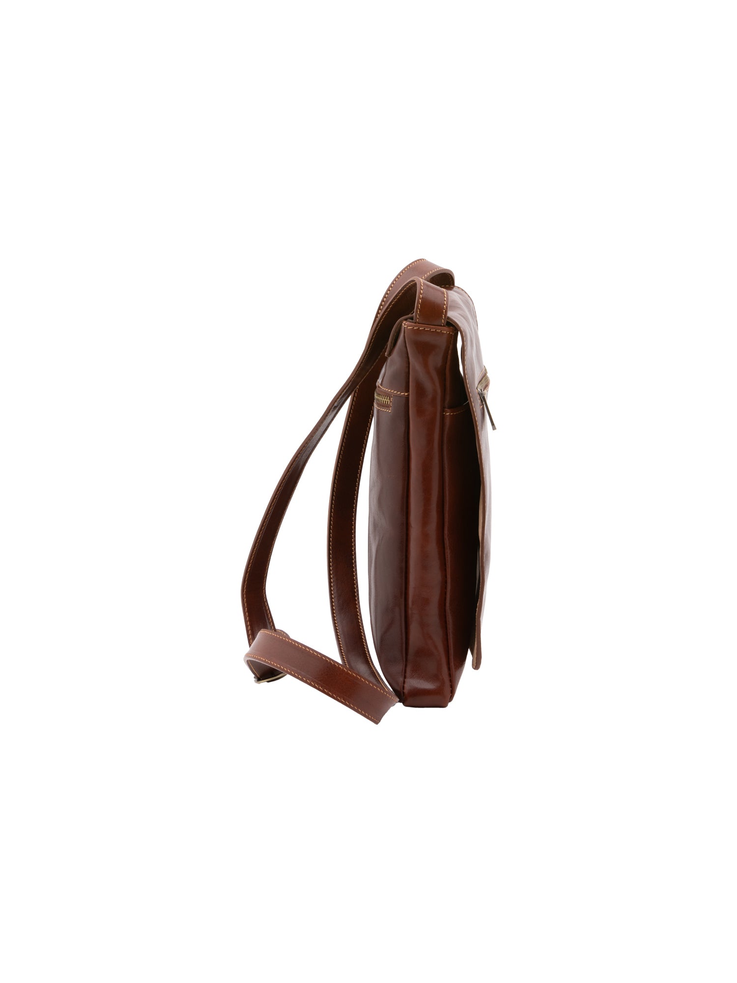 Borsa a tracolla uomo in vera pelle Made in Italy 5526-Marrone I Fratelli
