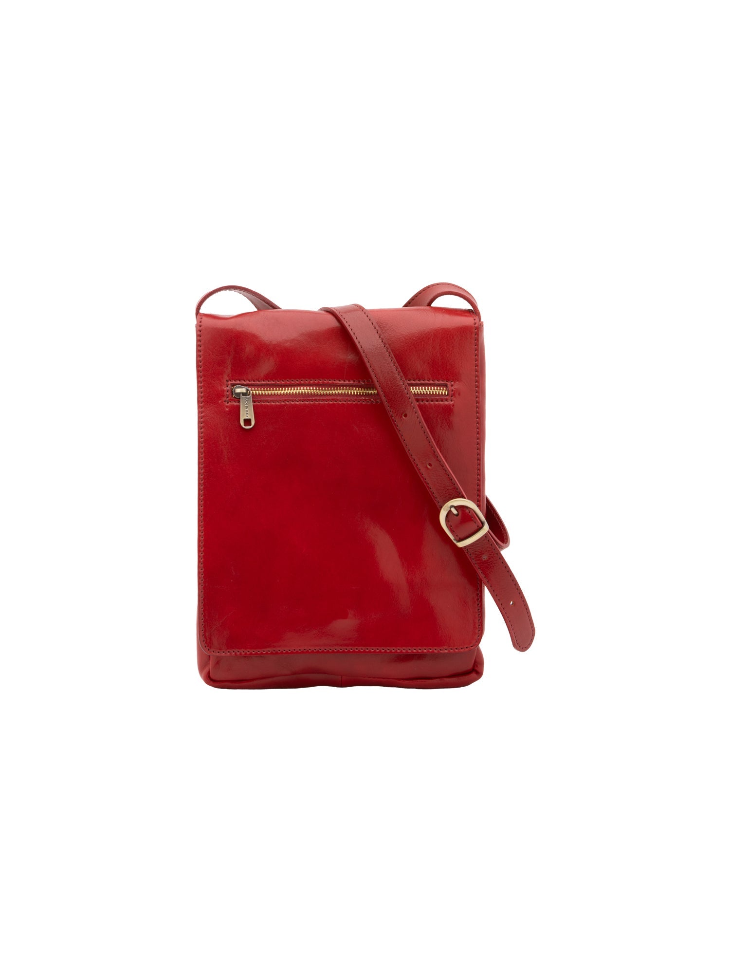 Borsa a tracolla uomo in vera pelle Made in Italy 5526-Rosso I Fratelli