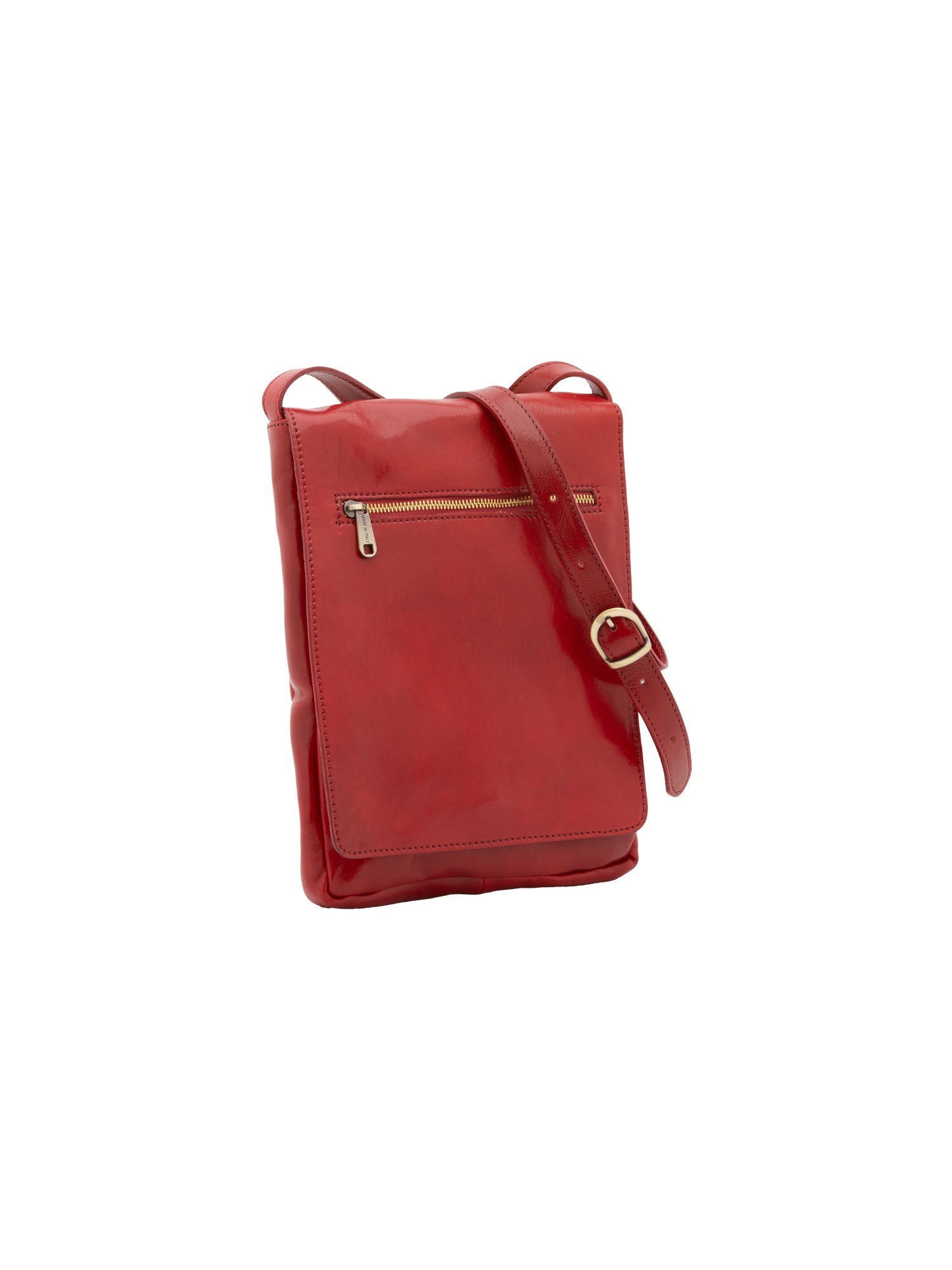 Borsa a tracolla uomo in vera pelle Made in Italy 5526-Rosso I Fratelli