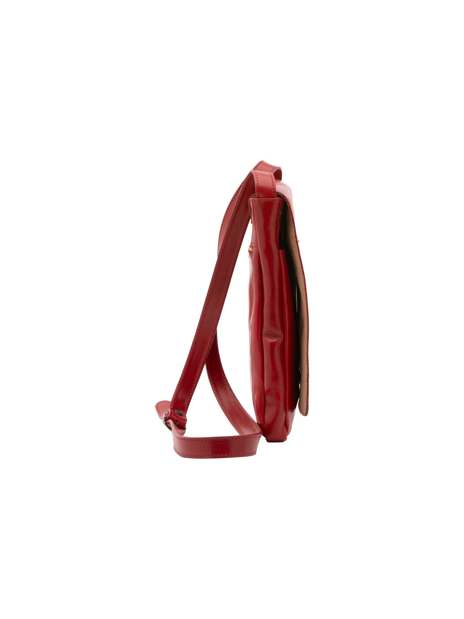 Borsa a tracolla uomo in vera pelle Made in Italy 5526-Rosso I Fratelli