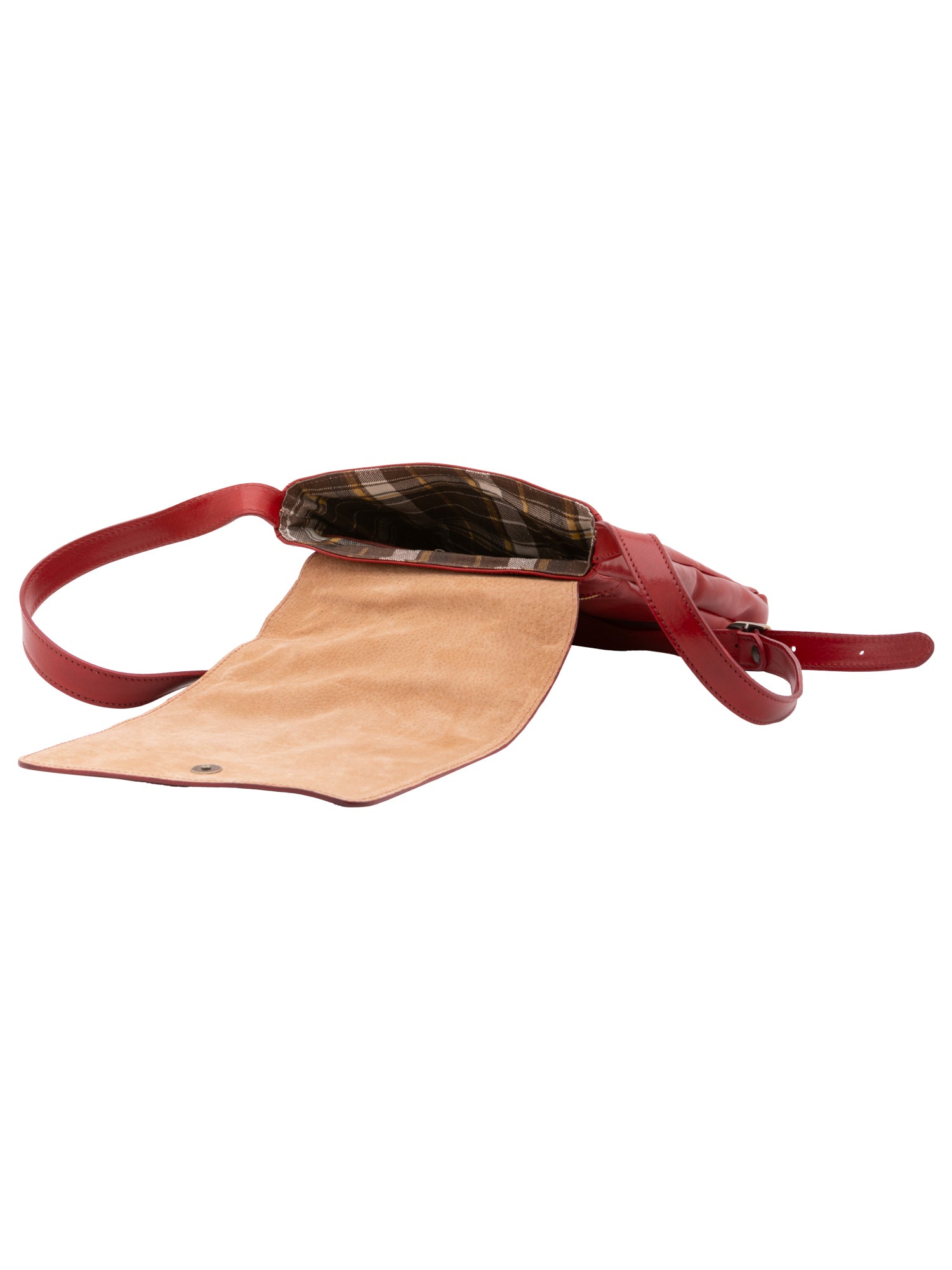 Borsa a tracolla uomo in vera pelle Made in Italy 5526-Rosso I Fratelli