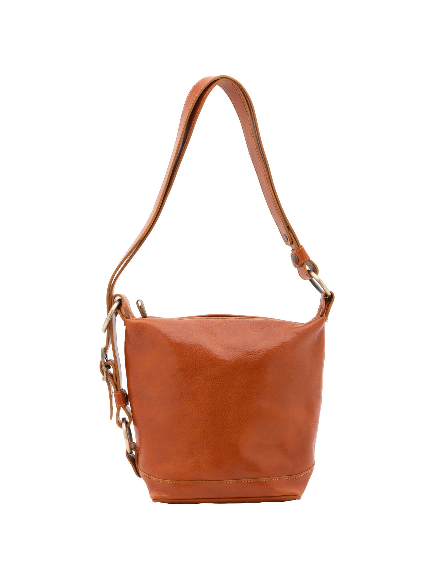 Borsa a secchiello da donna Vera pelle 5527-Cognac I Fratelli