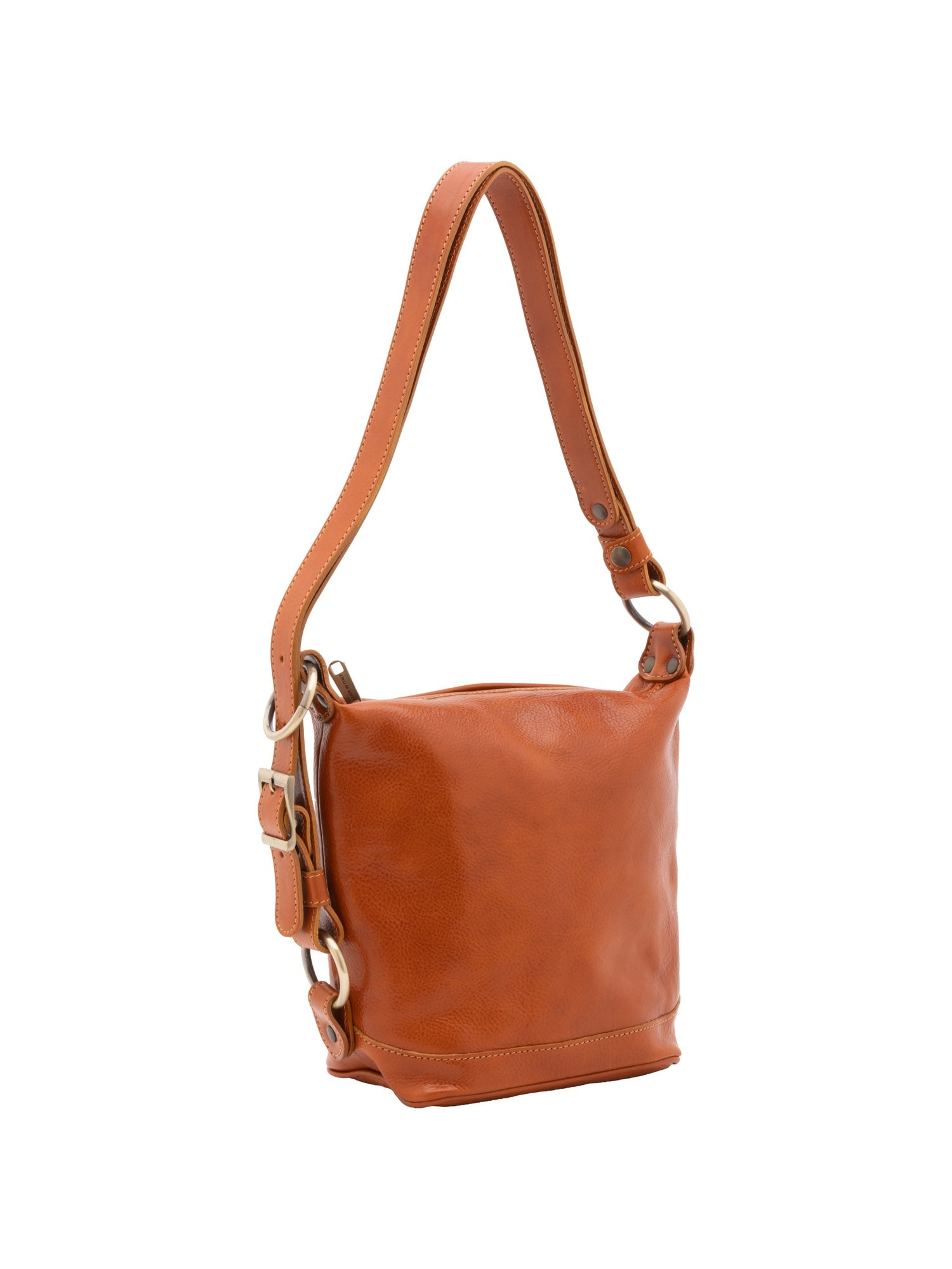 Borsa a secchiello da donna Vera pelle 5527-Cognac I Fratelli