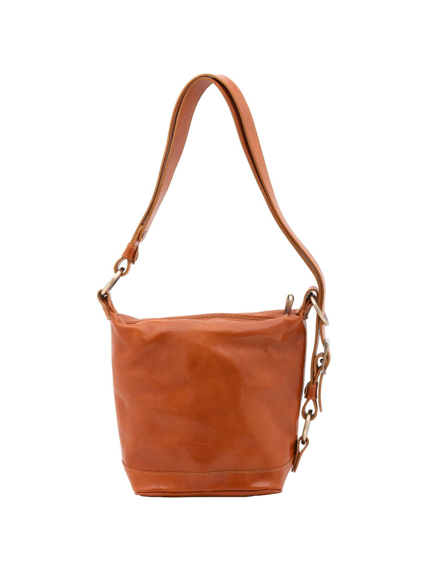 Borsa a secchiello da donna Vera pelle 5527-Cognac I Fratelli