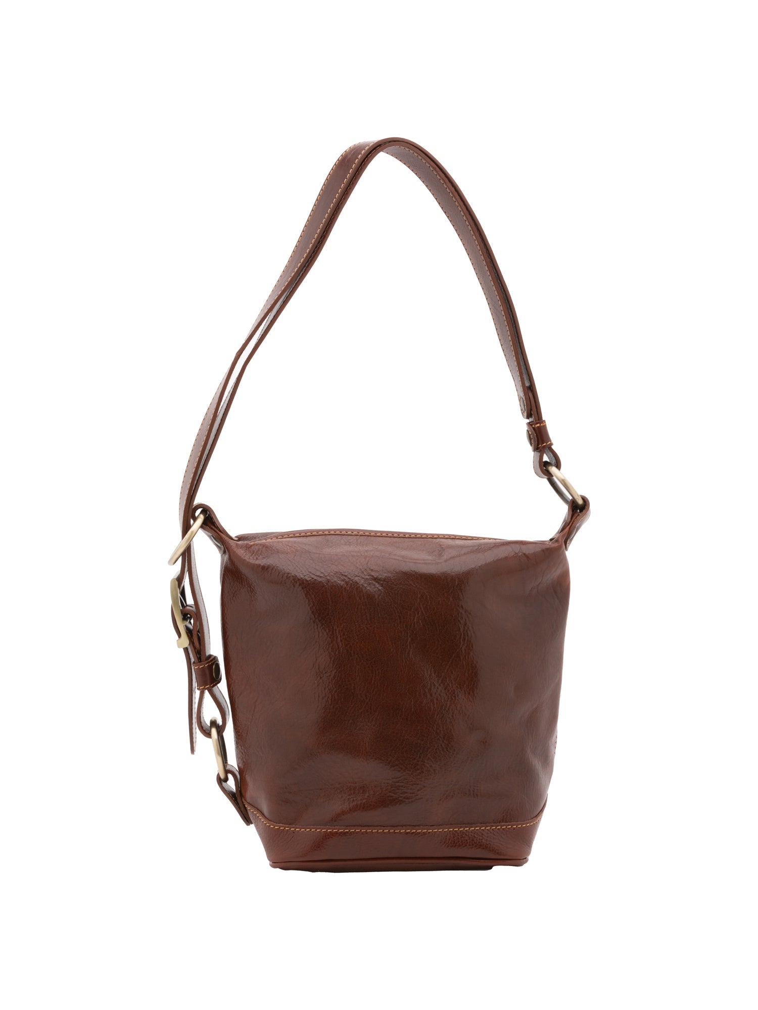 Borsa a secchiello da donna Vera pelle 5527-Marrone I Fratelli