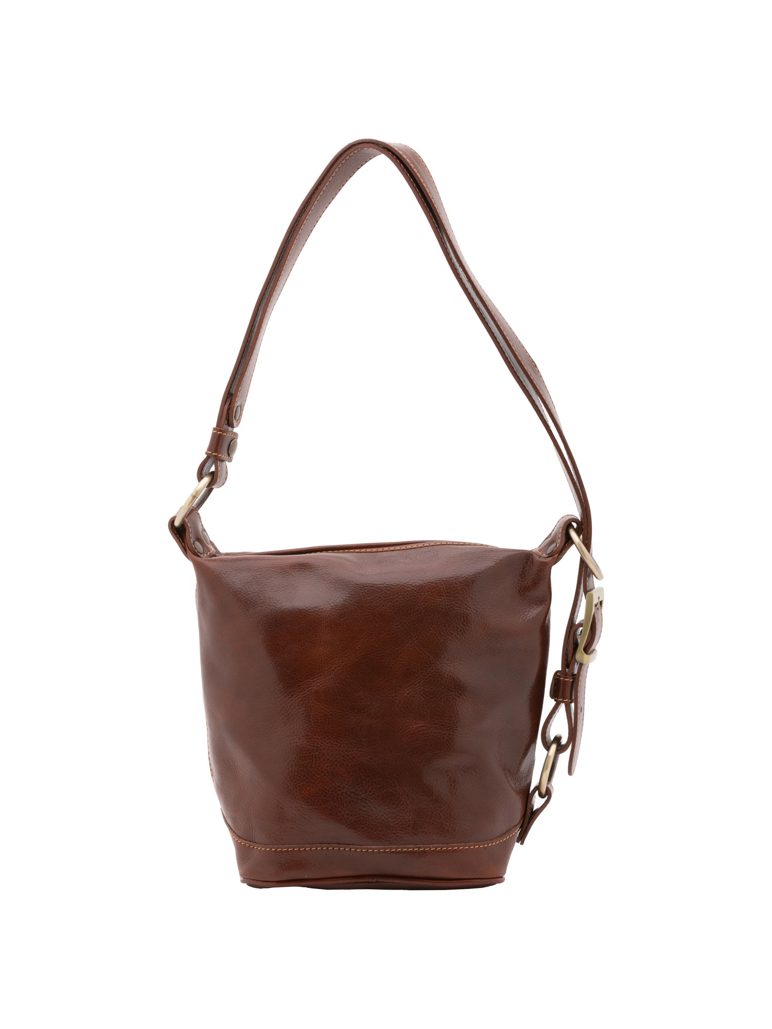 Borsa a secchiello da donna Vera pelle 5527-Marrone I Fratelli