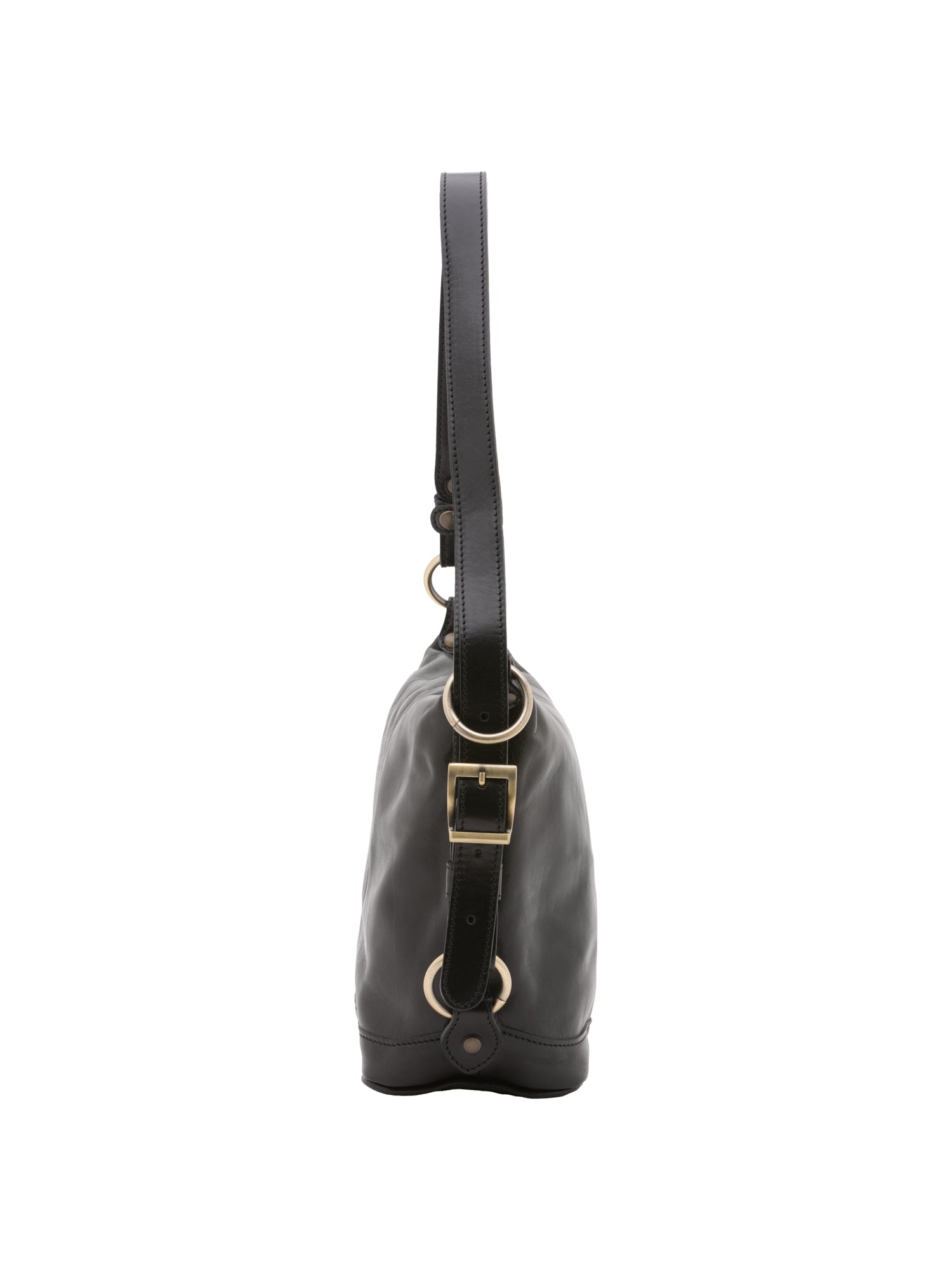 Borsa a secchiello da donna Vera pelle 5527-Nero I Fratelli