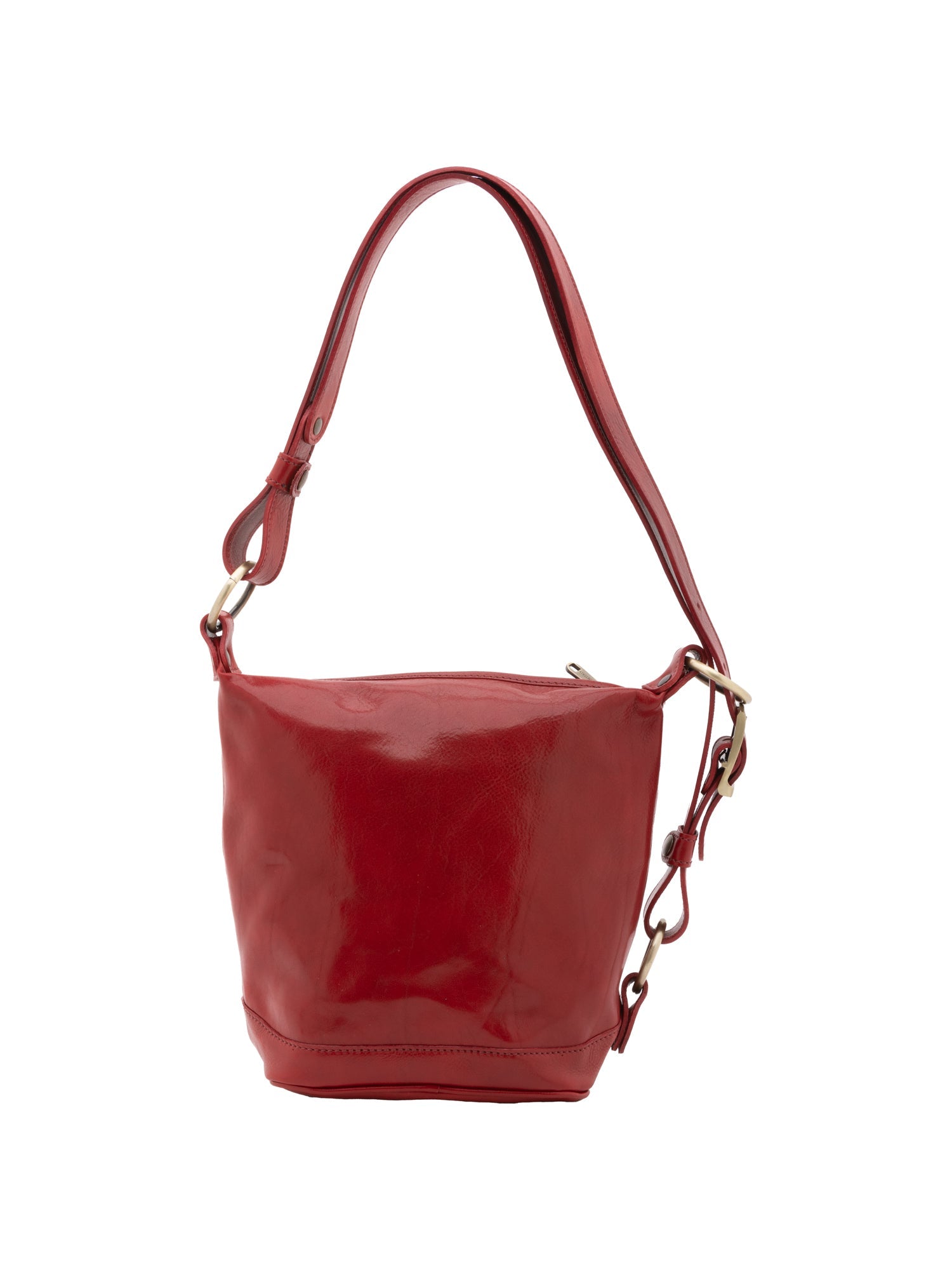Borsa a secchiello da donna Vera pelle 5527-Rosso I Fratelli