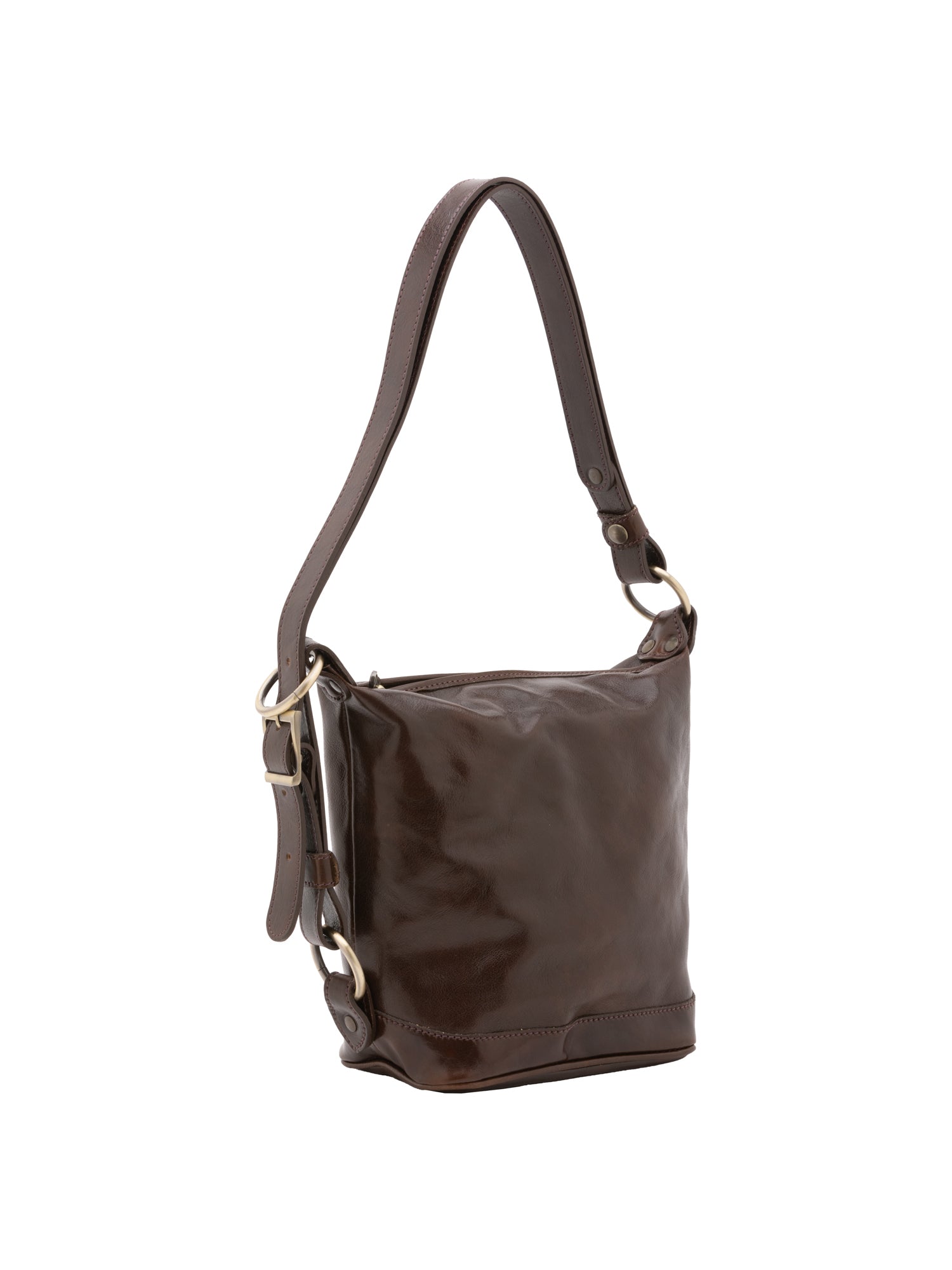 Borsa a secchiello da donna Vera pelle 5527-Tmoro I Fratelli