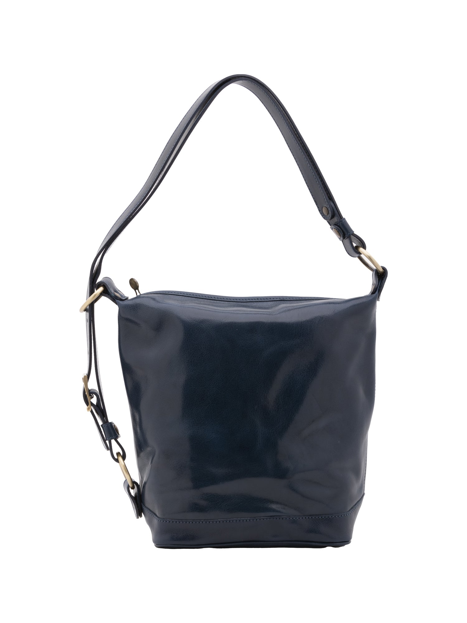 Borsa a secchiello da donna Vera pelle 5528-Blu I Fratelli