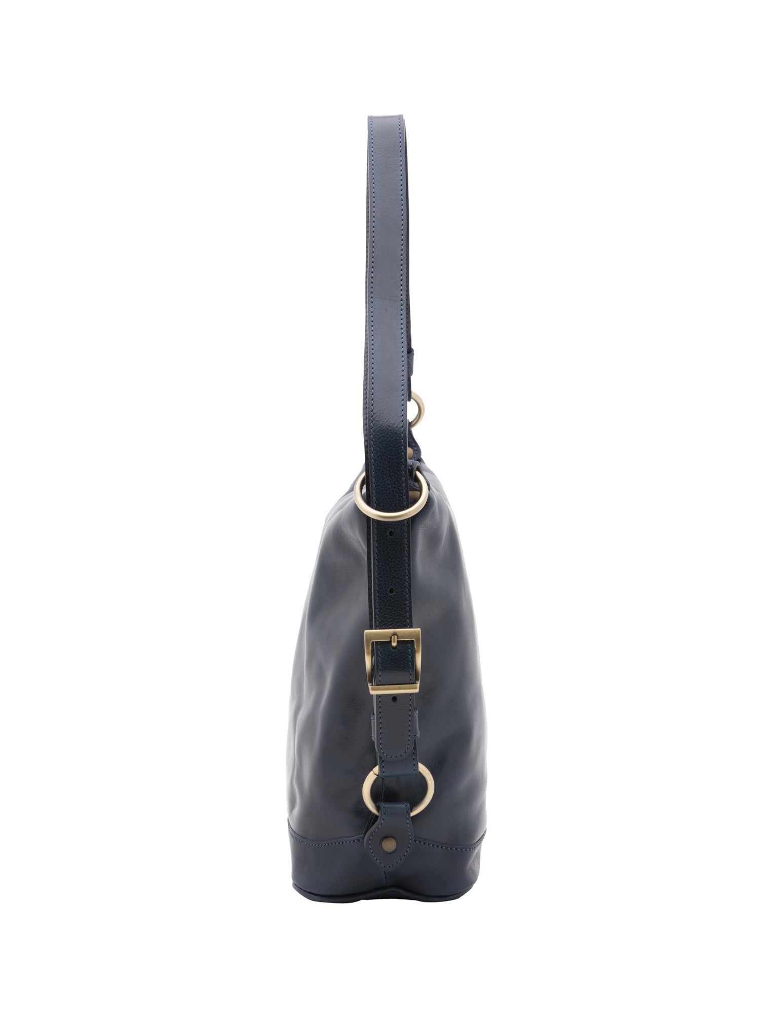 Borsa a secchiello da donna Vera pelle 5528-Blu I Fratelli