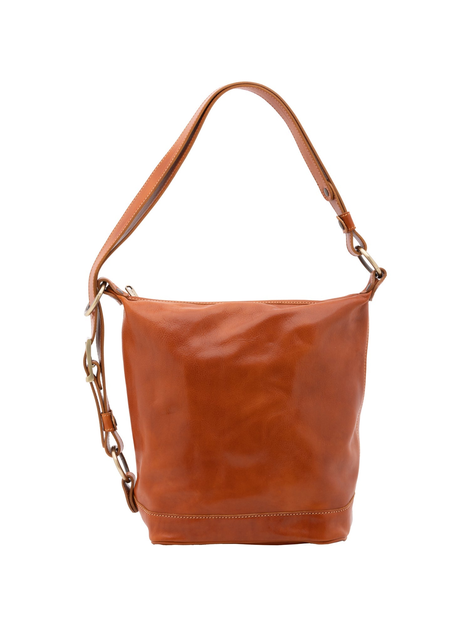 Borsa a secchiello da donna Vera pelle 5528-Cognac I Fratelli