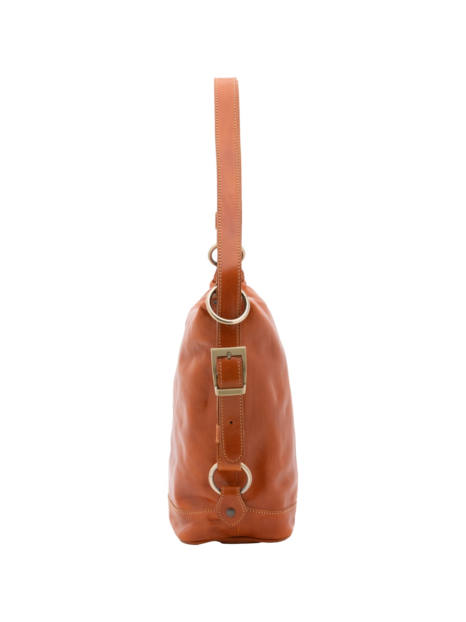 Borsa a secchiello da donna Vera pelle 5528-Cognac I Fratelli