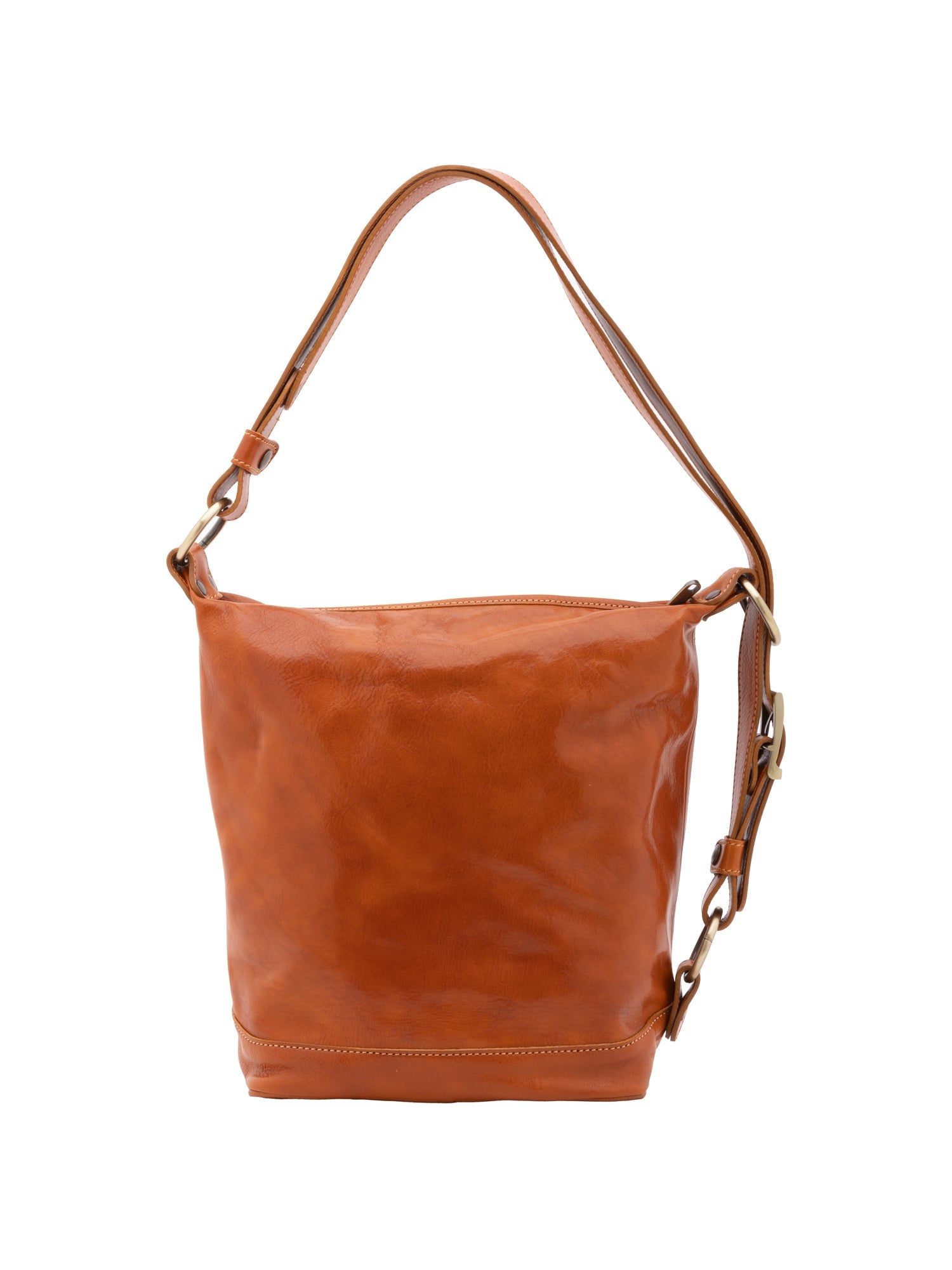 Borsa a secchiello da donna Vera pelle 5528-Cognac I Fratelli