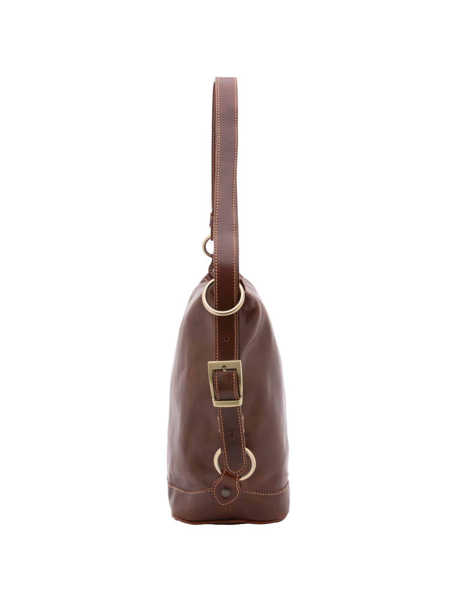 Borsa a secchiello da donna Vera pelle 5528-Marrone I Fratelli