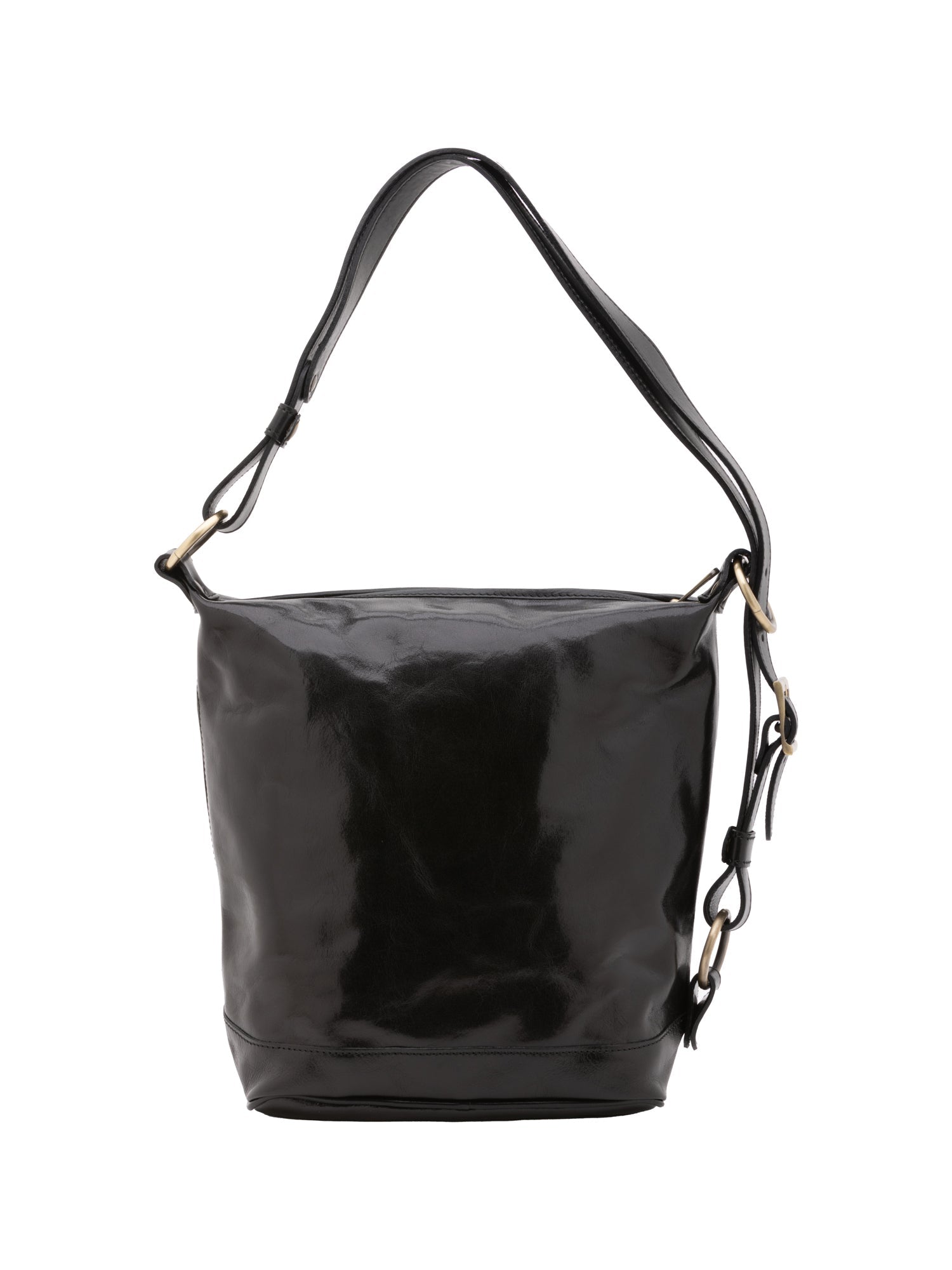 Borsa a secchiello da donna Vera pelle 5528-Nero I Fratelli