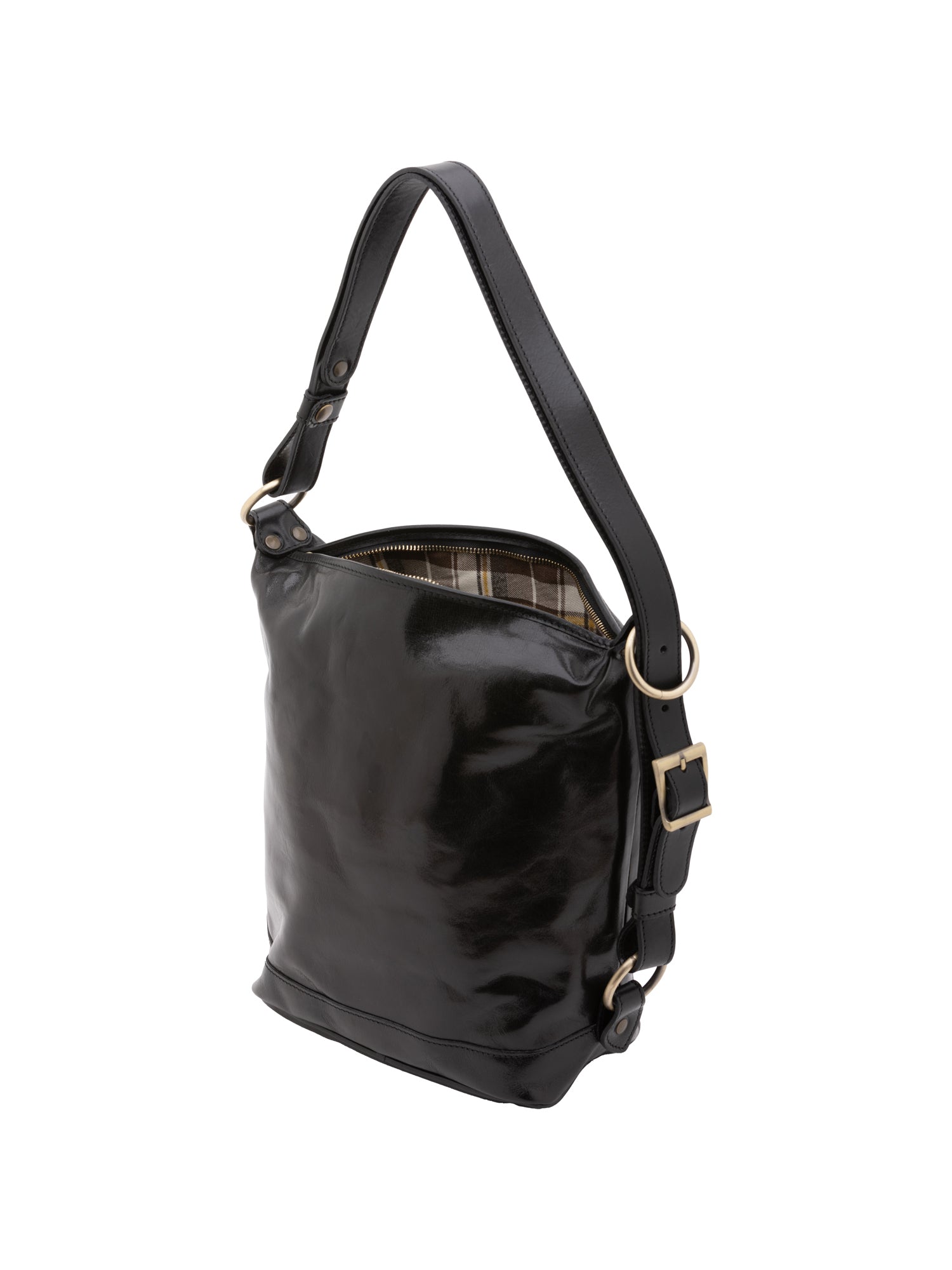 Borsa a secchiello da donna Vera pelle 5528-Nero I Fratelli