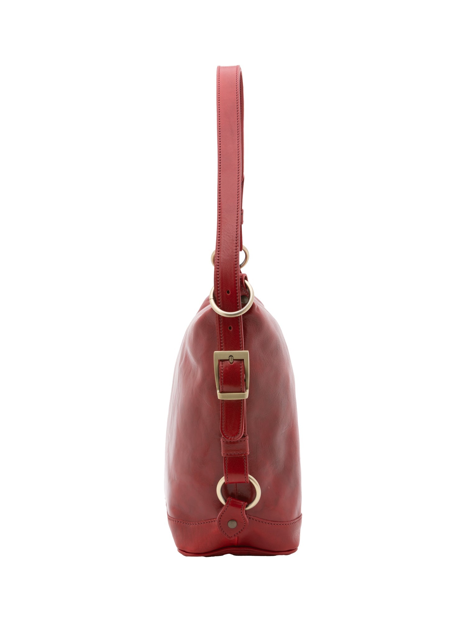 Borsa a secchiello da donna Vera pelle 5528-Rosso I Fratelli