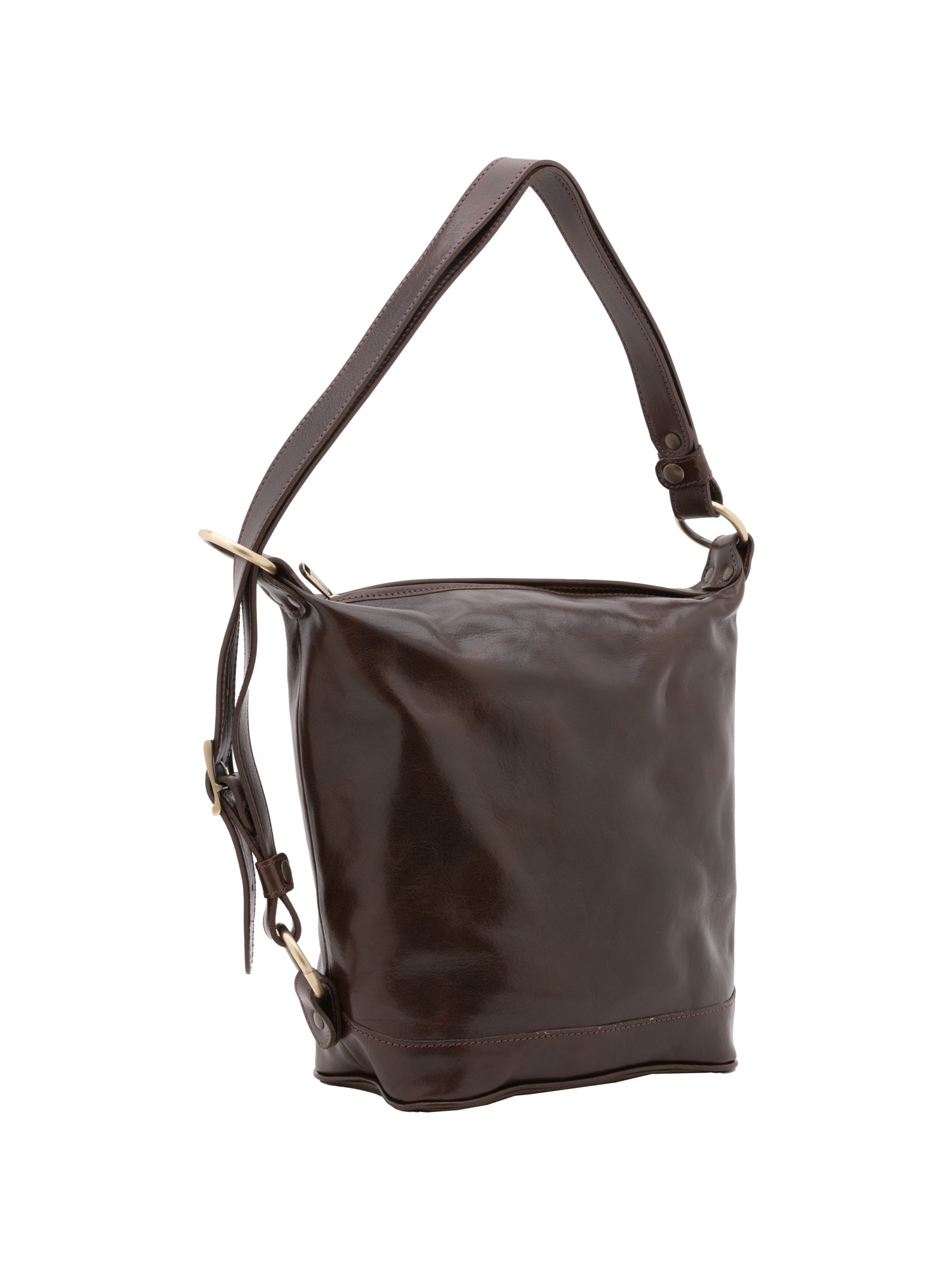 Borsa a secchiello da donna Vera pelle 5528-Tmoro I Fratelli
