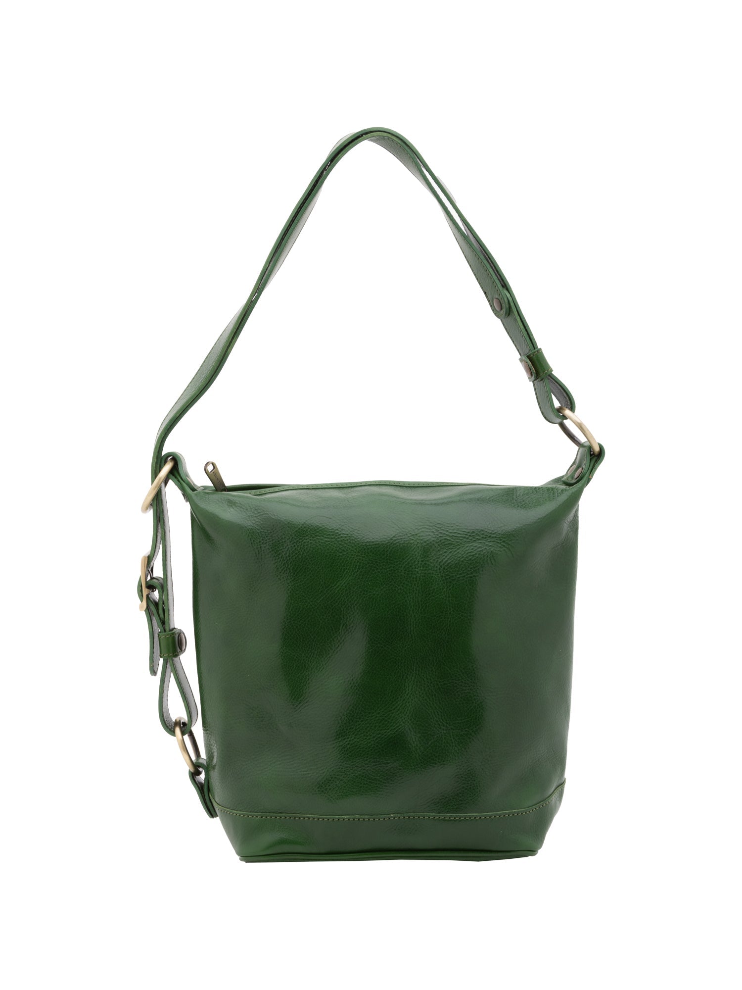 Borsa a secchiello da donna Vera pelle 5528-Verde I Fratelli