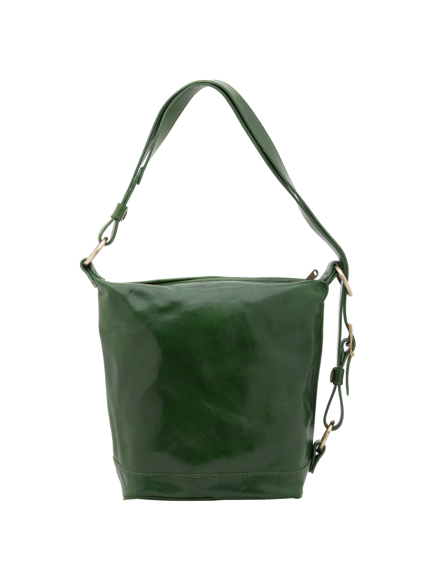 Borsa a secchiello da donna Vera pelle 5528-Verde I Fratelli